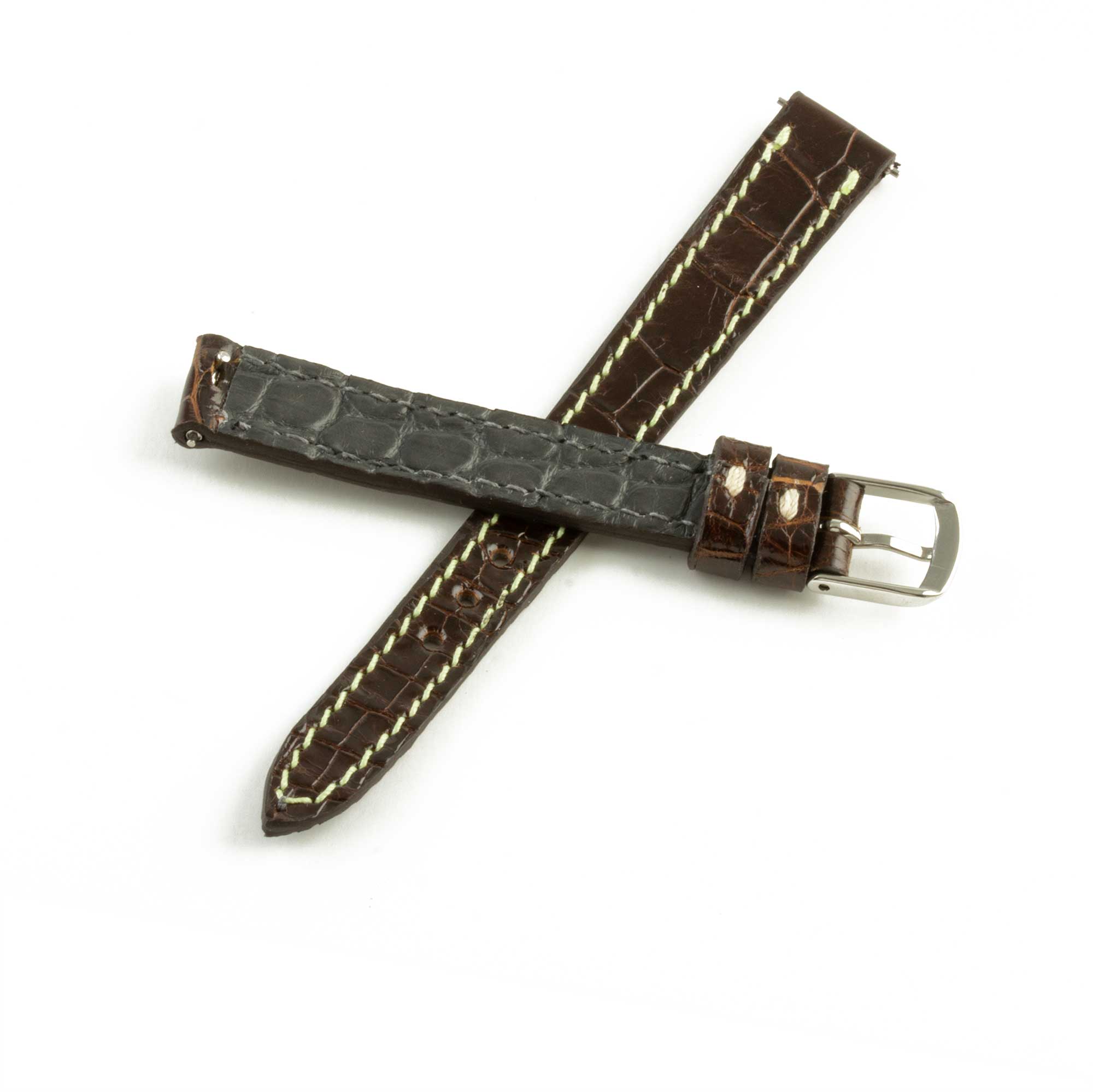 Alligator "Solo" leather watch band - 12mm width (0.47 inches) / Size S (n° 5)