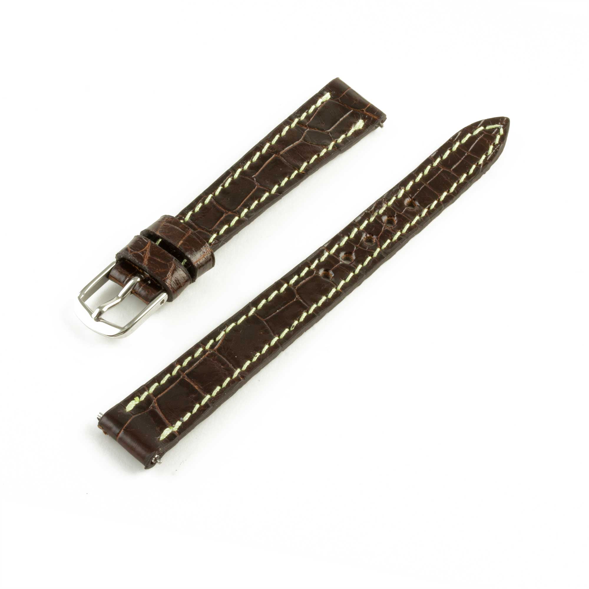 Alligator "Solo" leather watch band - 12mm width (0.47 inches) / Size S (n° 5)