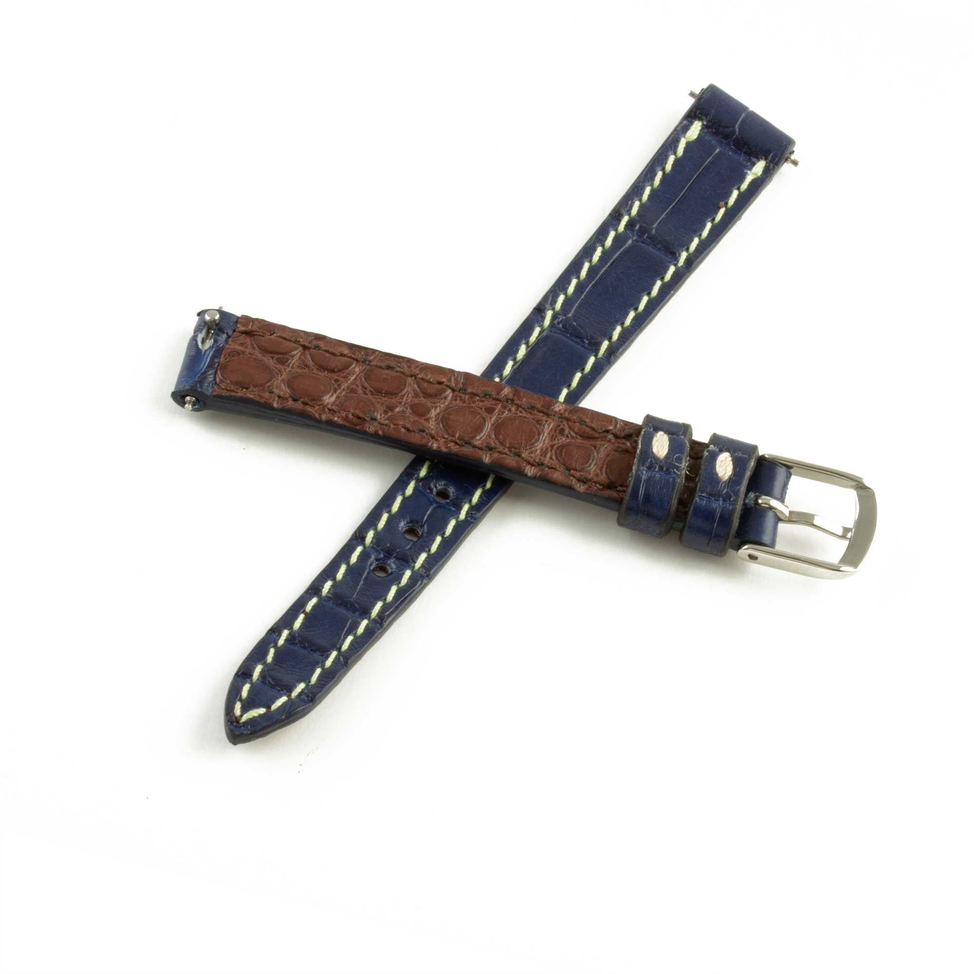 Alligator "Solo" leather watch band - 12mm width (0.47 inches) / Size S (n° 6)