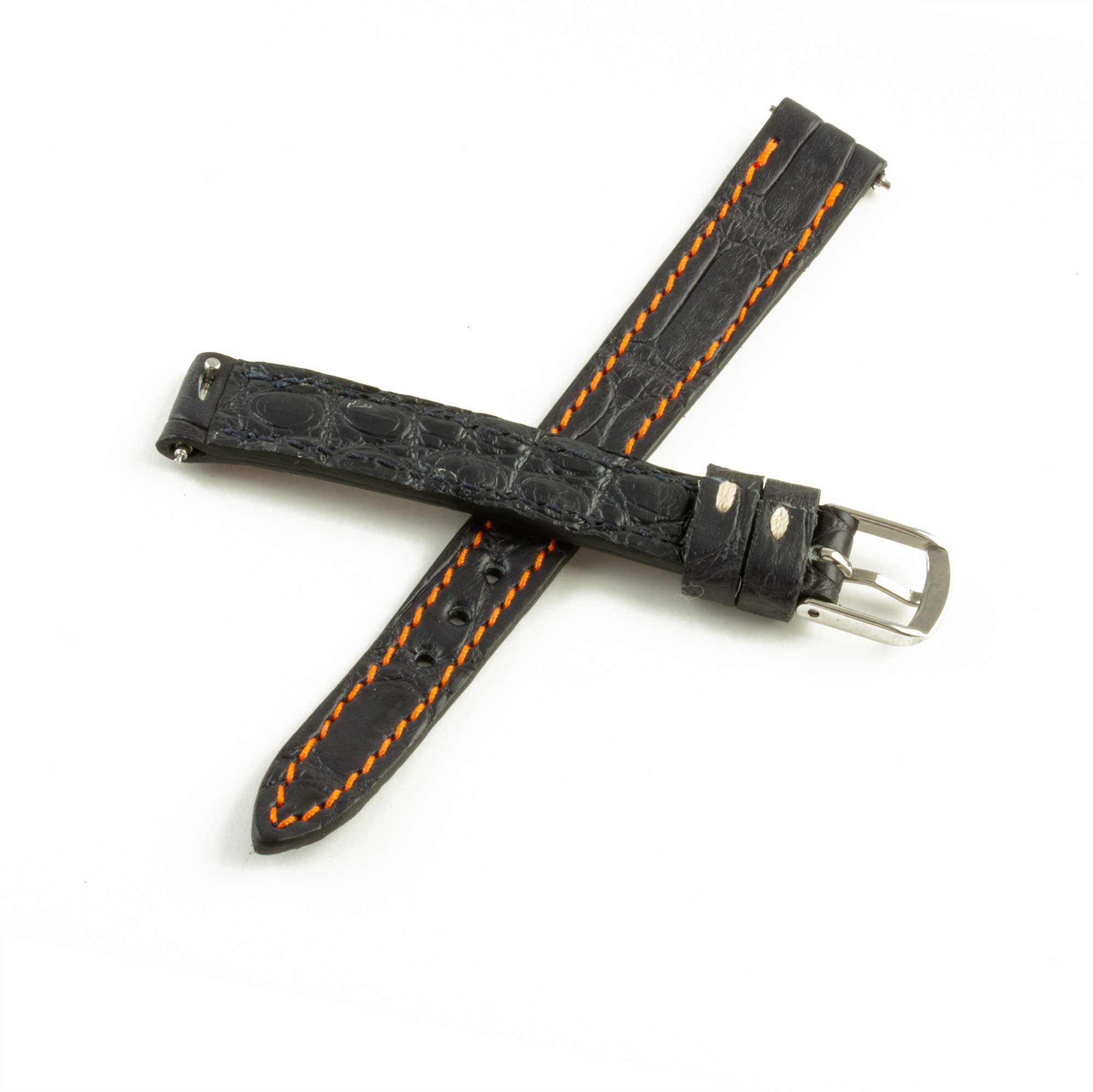 Alligator "Solo" leather watch band - 12mm width (0.47 inches) / Size S (n° 8)