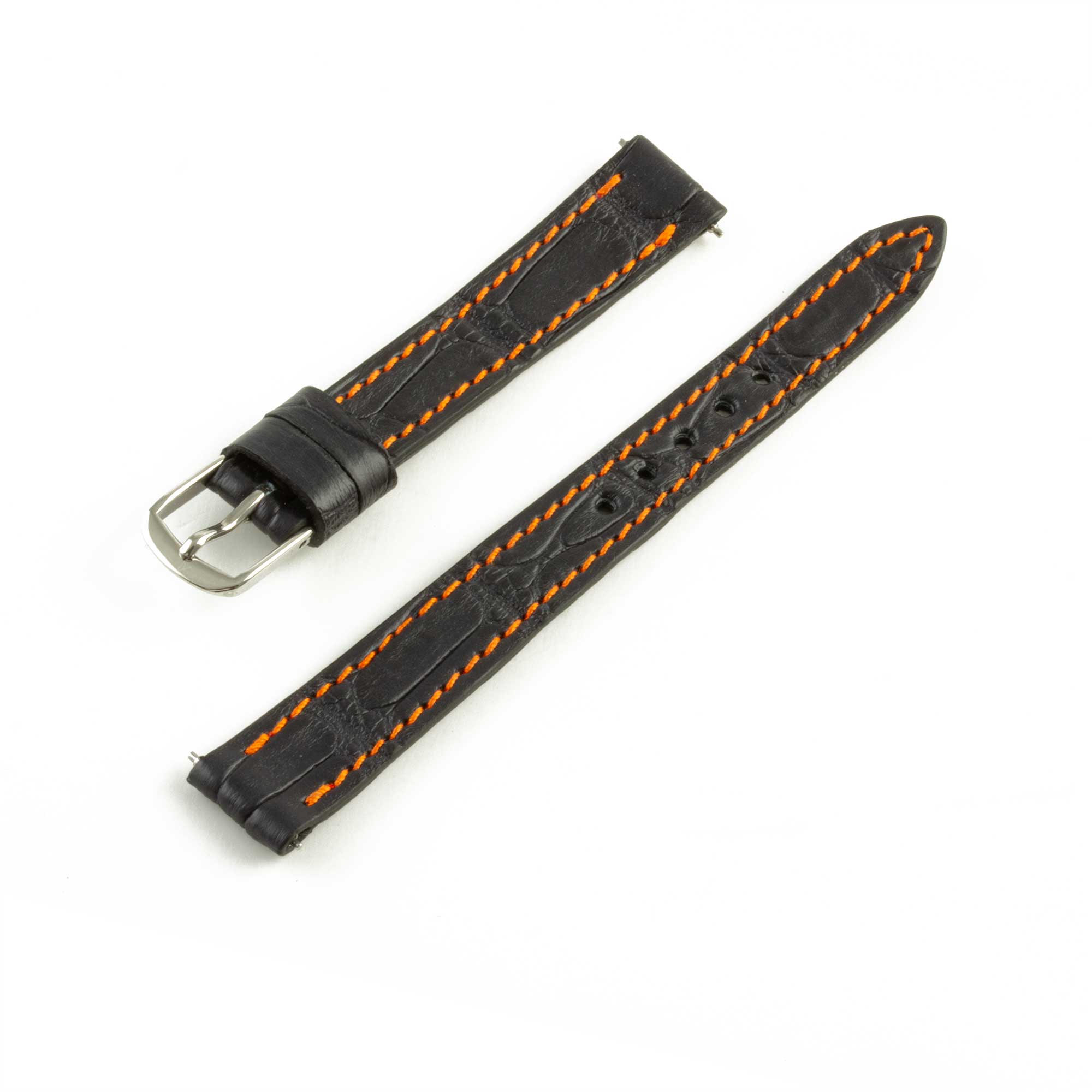 Alligator "Solo" leather watch band - 12mm width (0.47 inches) / Size S (n° 8)