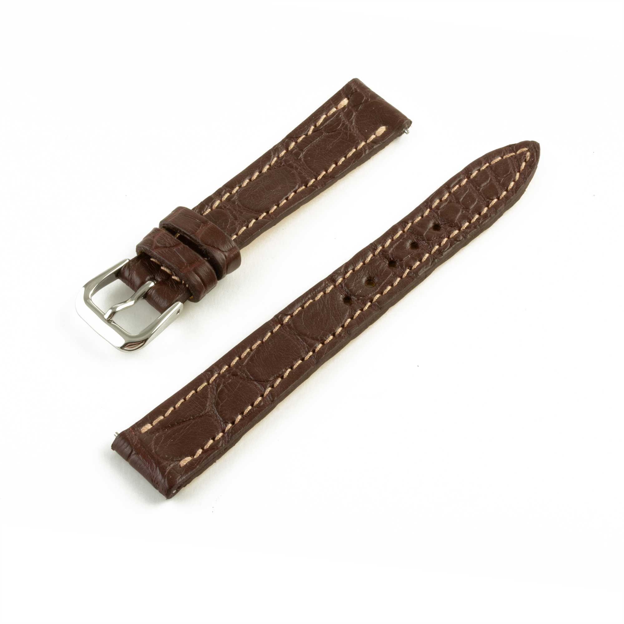 Alligator "Solo" leather watch band - 14mm width (0.55 inches) / Size S (n° 11)