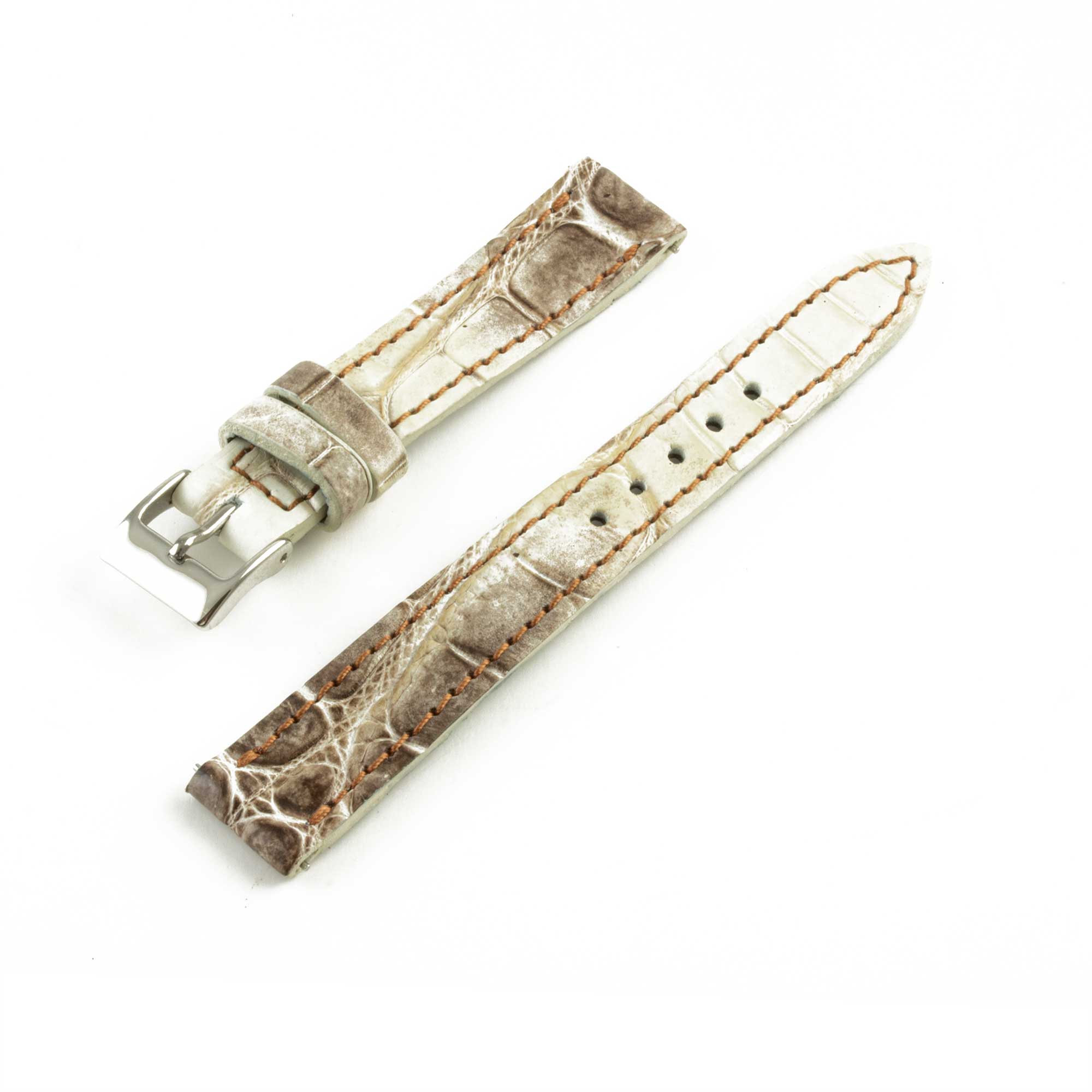 Alligator "Solo" leather watch band - 14mm width (0.55 inches) / Size S (n° 10)