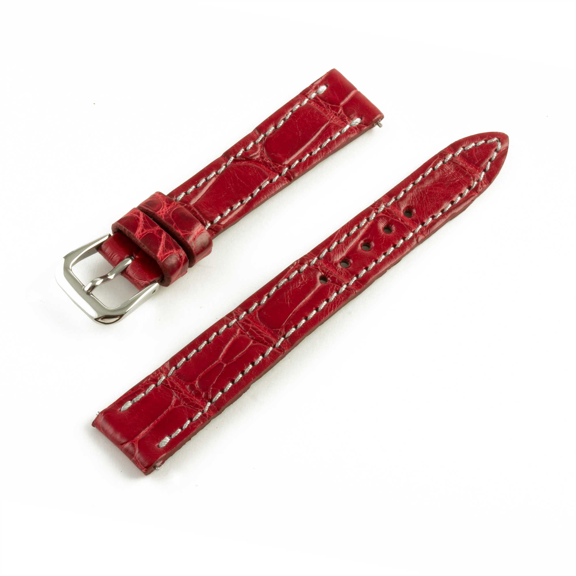 Alligator "Solo" leather watch band - 14mm width (0.55 inches) / Size S (n° 2)