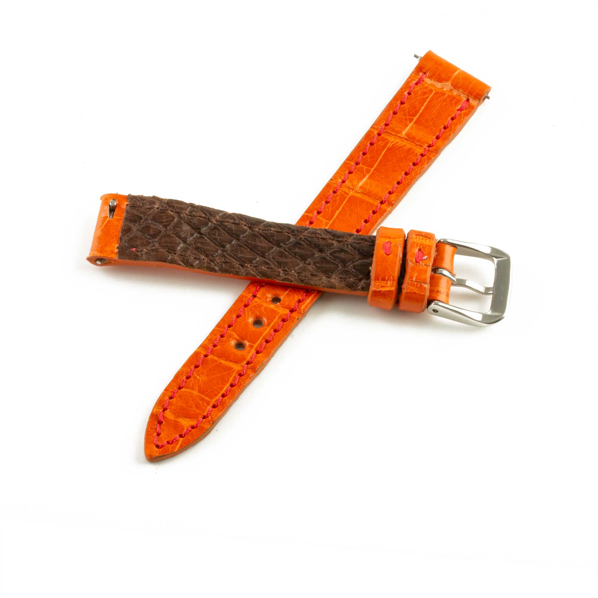 Alligator "Solo" leather watch band - 14mm width (0.55 inches) / Size S (n° 3)