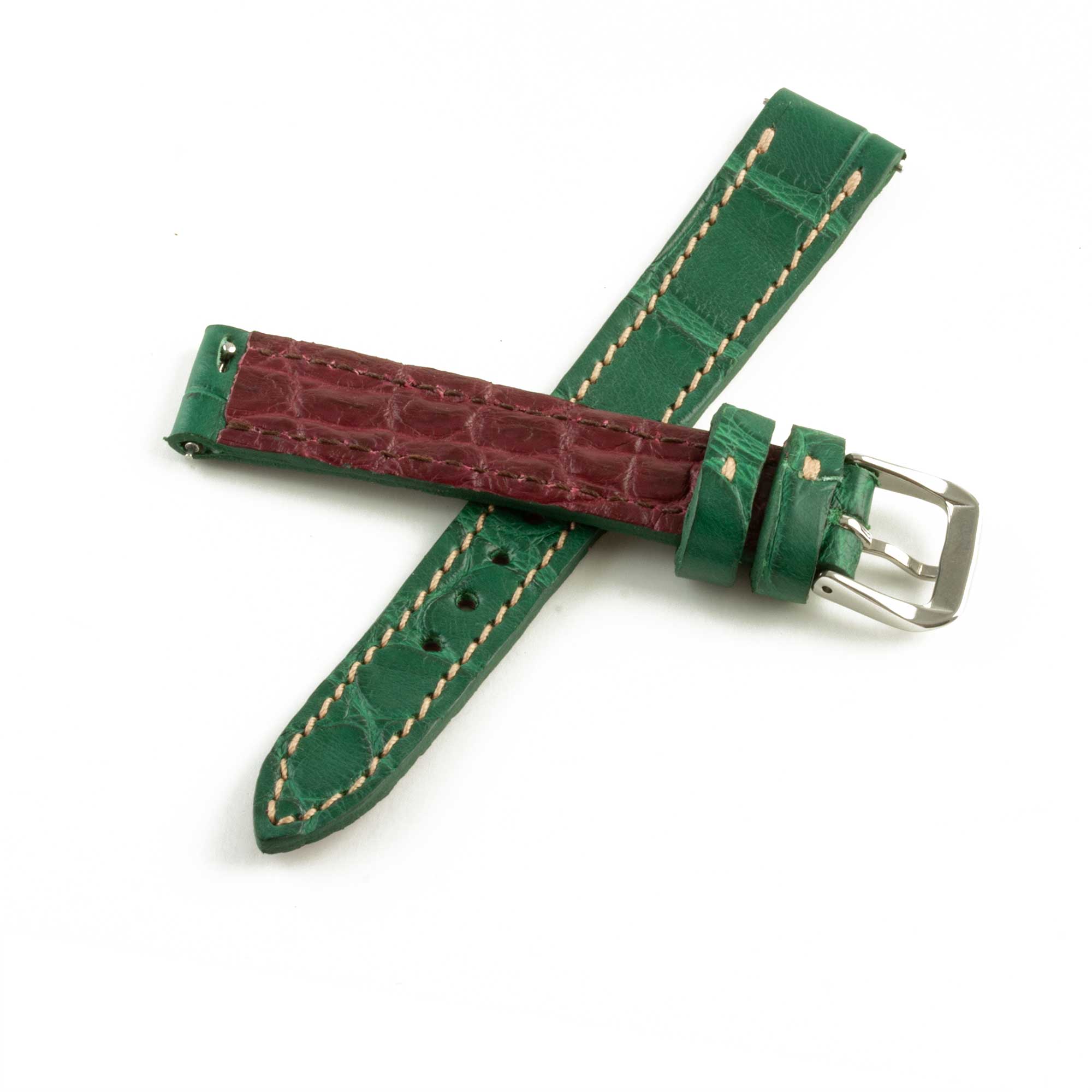 Alligator "Solo" leather watch band - 14mm width (0.55 inches) / Size S (n° 4)