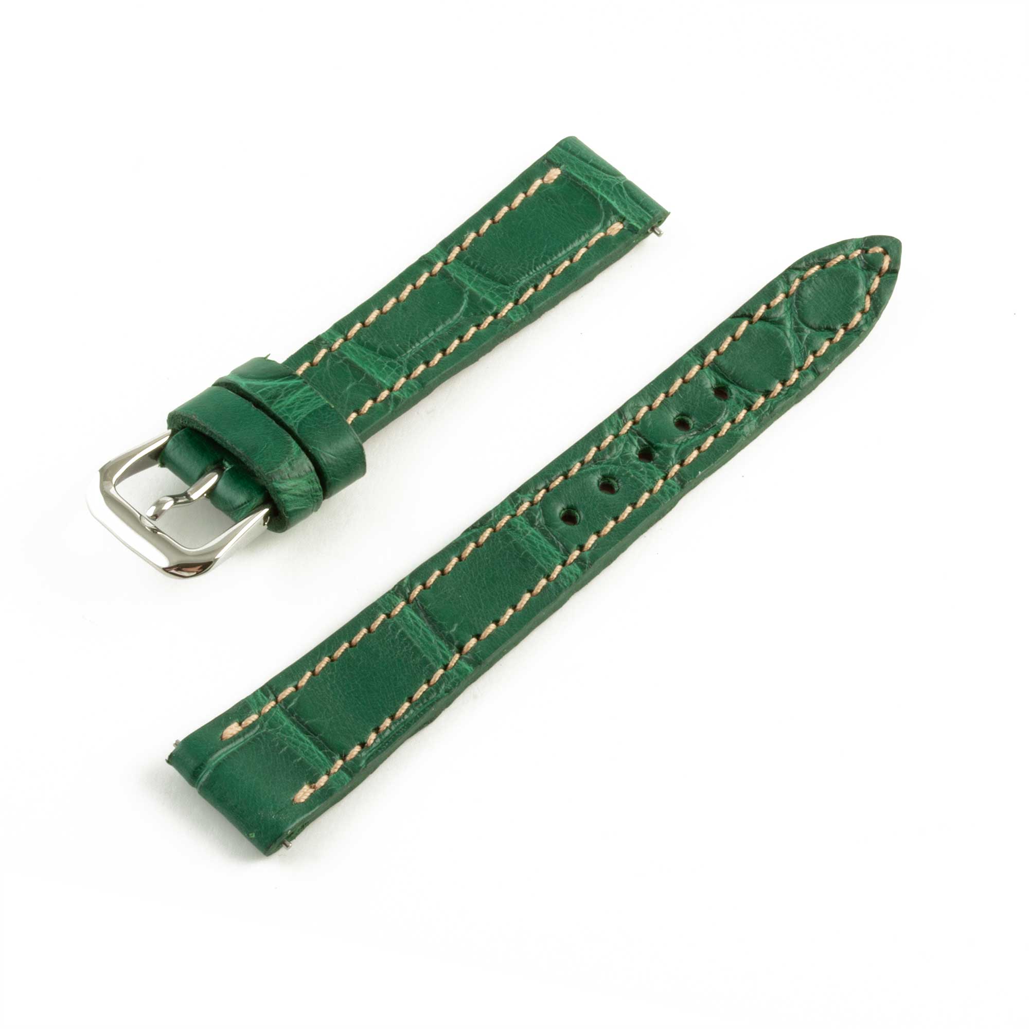 Alligator "Solo" leather watch band - 14mm width (0.55 inches) / Size S (n° 4)