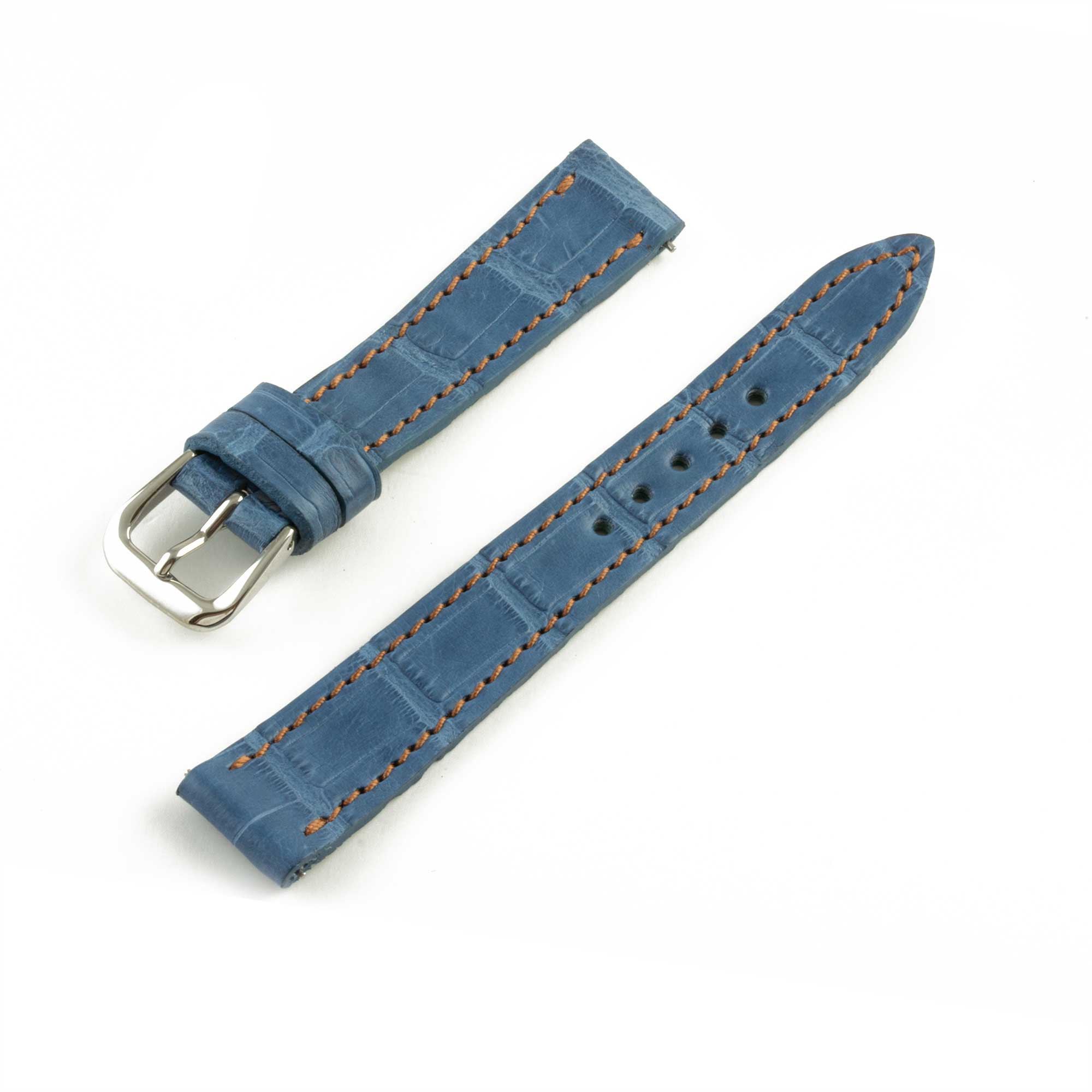 Alligator "Solo" leather watch band - 14mm width (0.55 inches) / Size S (n° 6)