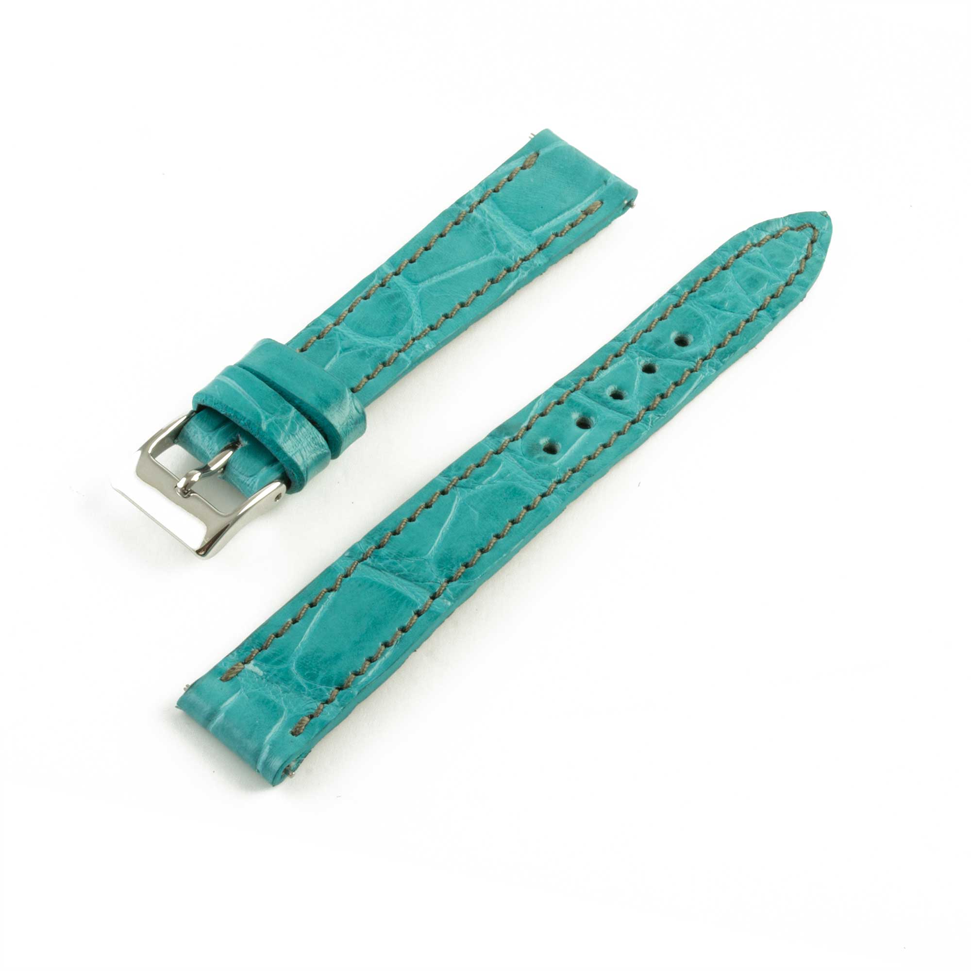 Alligator "Solo" leather watch band - 14mm width (0.55 inches) / Size S (n° 7)