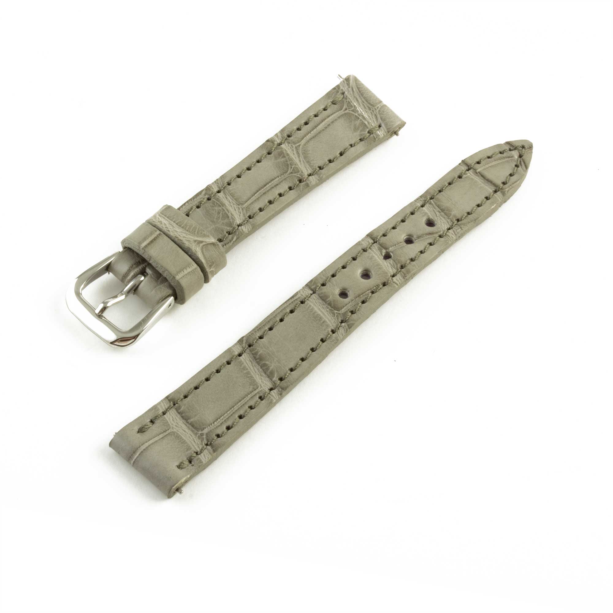 Alligator "Solo" leather watch band - 14mm width (0.55 inches) / Size S (n° 9)