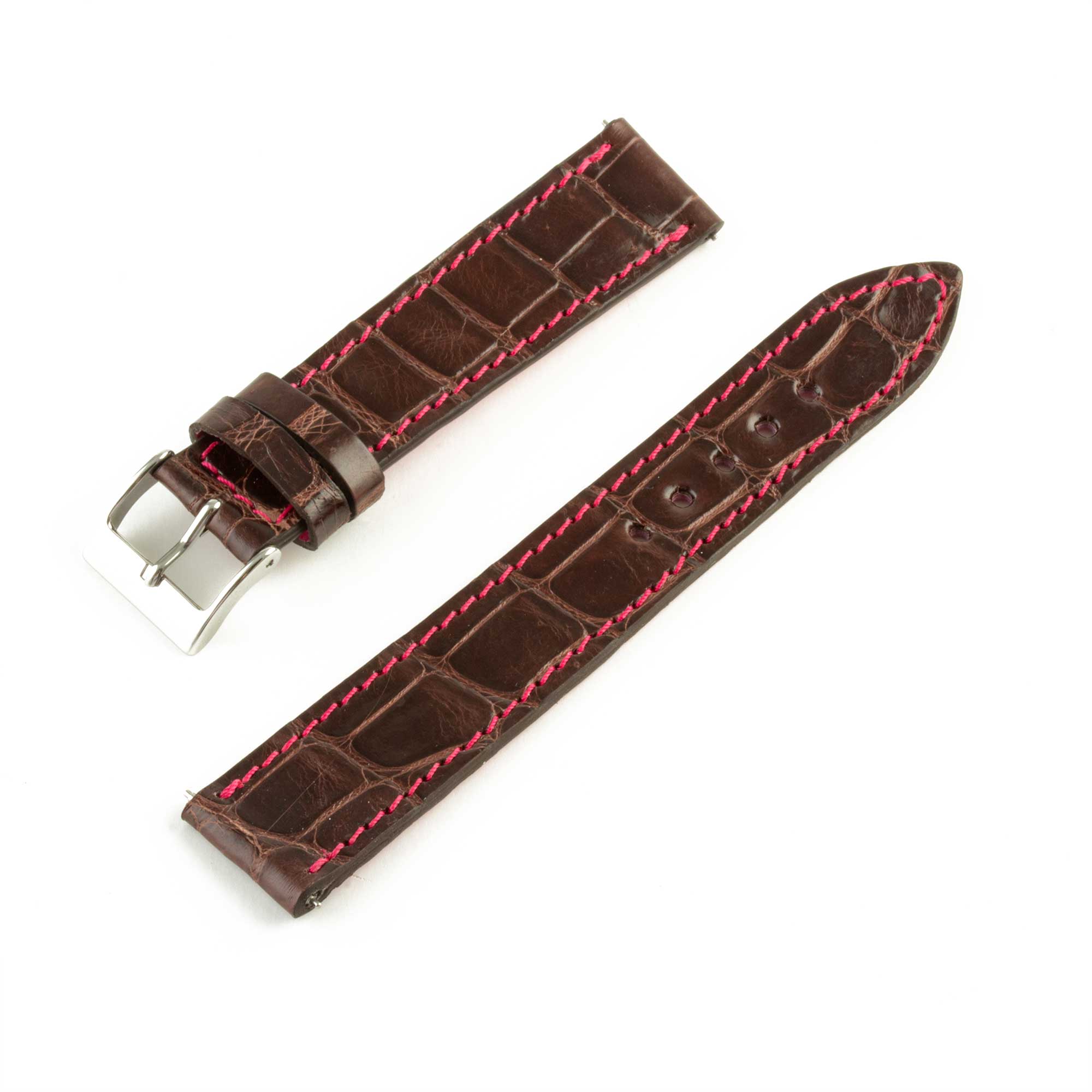 Alligator leather "Solo" watch band - 18mm width (0.71 inches) / Size M (n° 4)