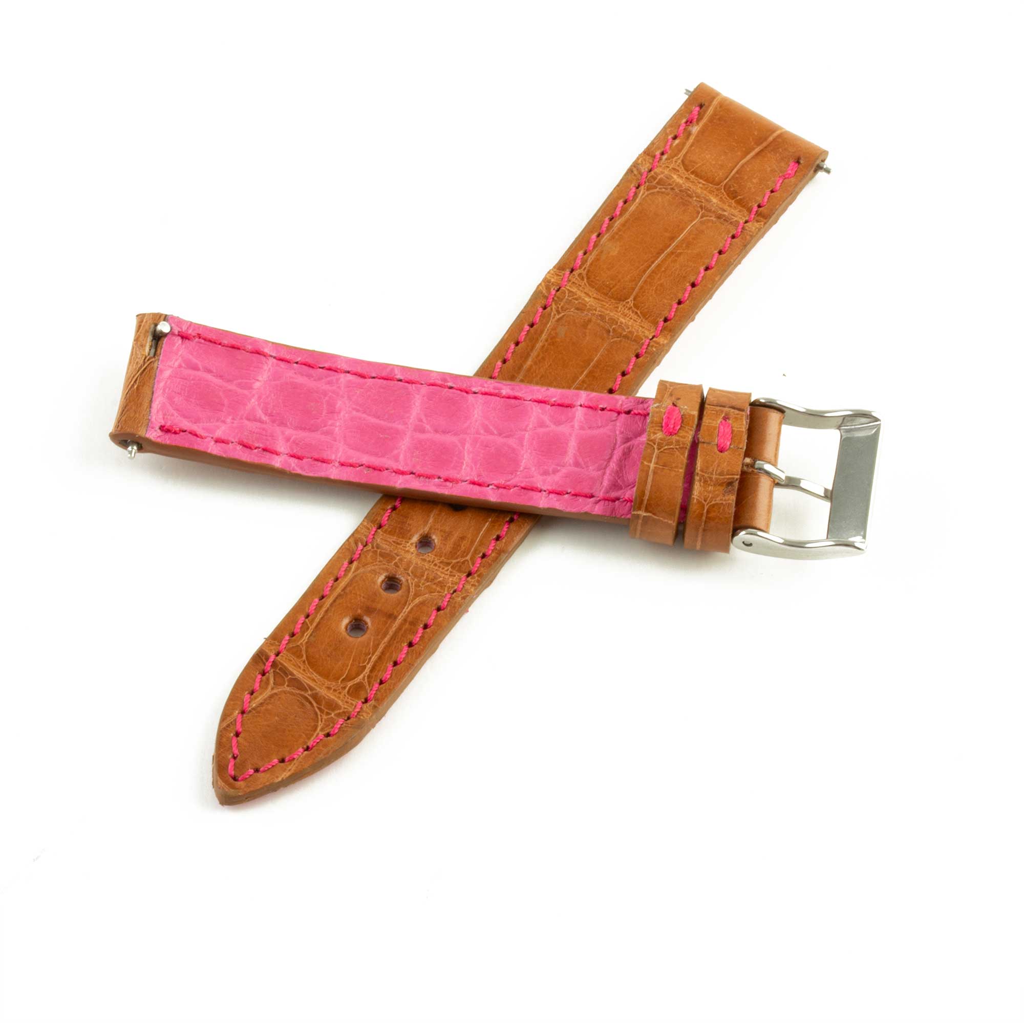 Alligator leather "Solo" watch band - 18mm width (0.71 inches) / Size M (n° 6)