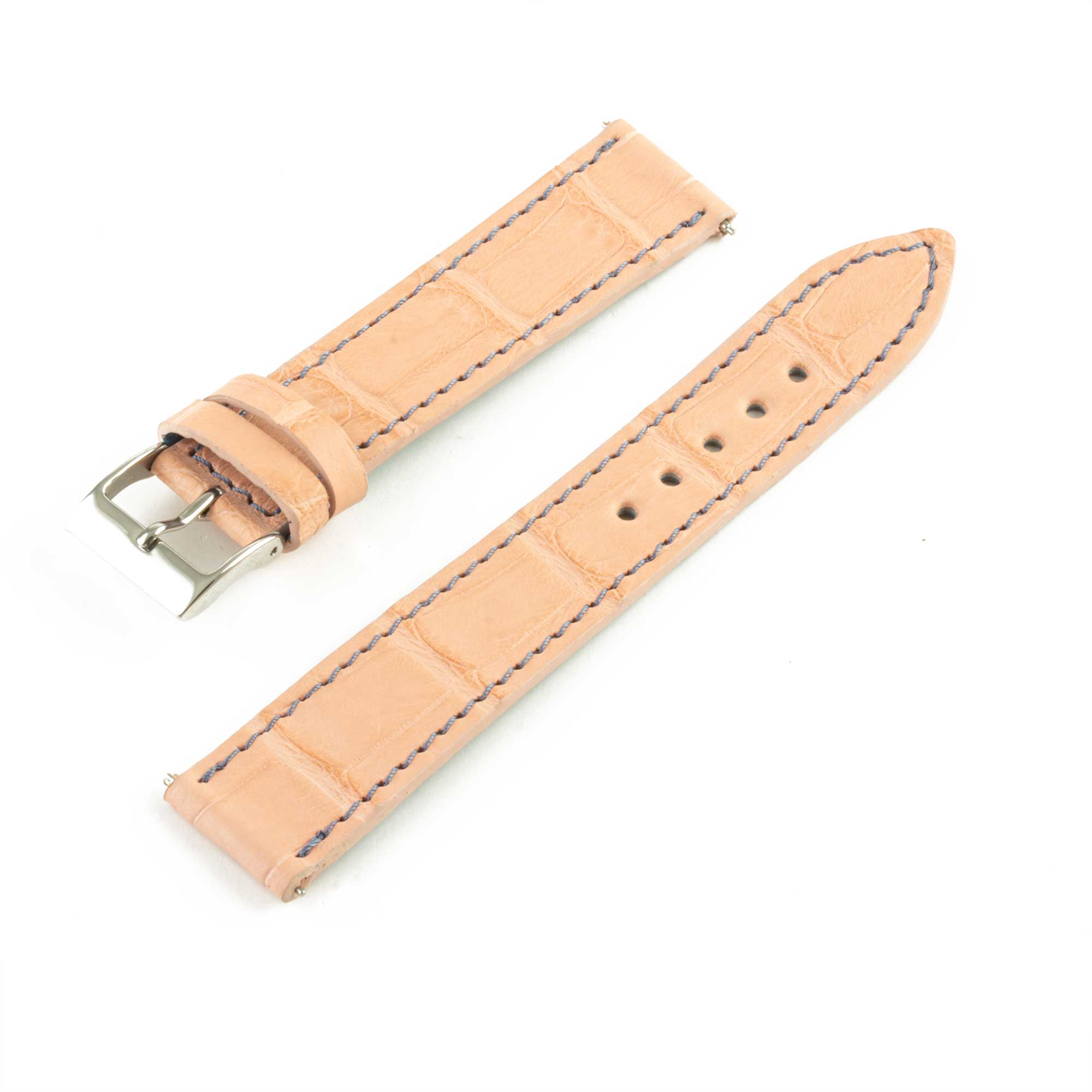 Alligator leather "Solo" watch band - 18mm width (0.71 inches) / Size M (n° 7)