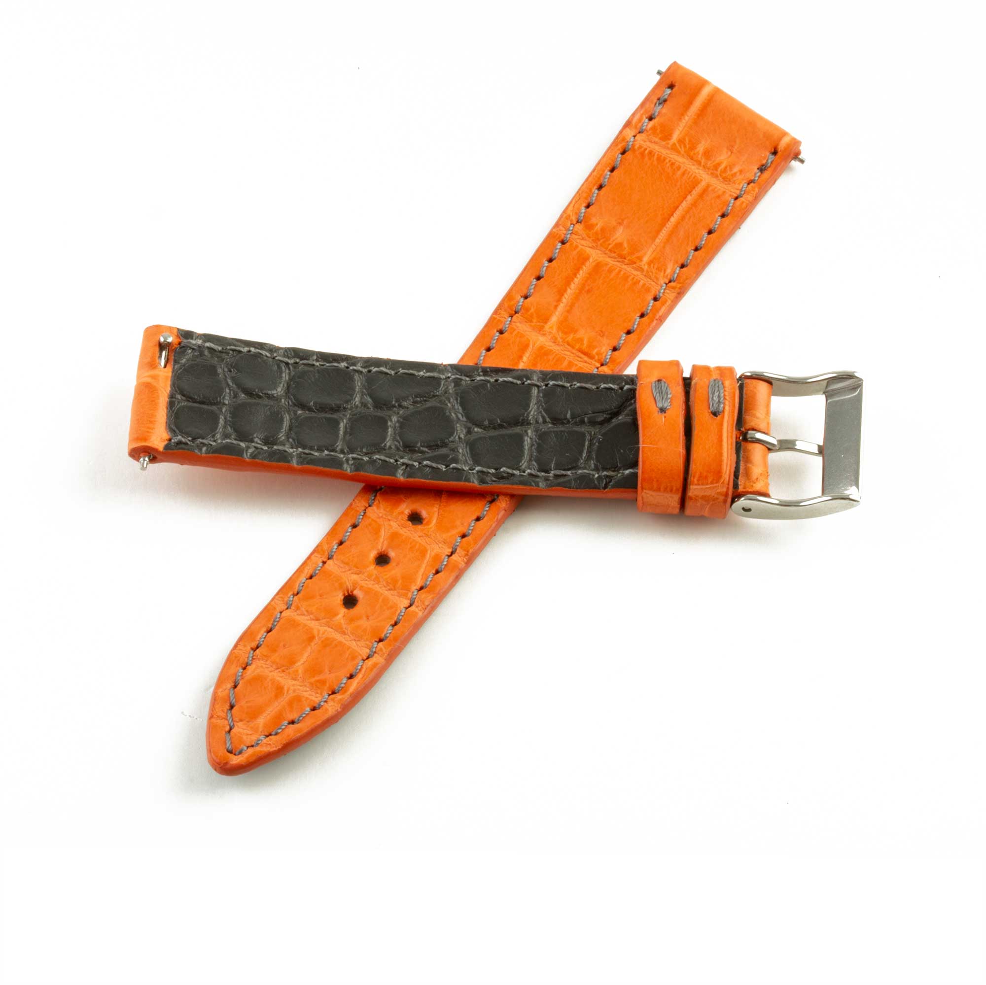 Alligator leather "Solo" watch band - 19mm width (0.75 inches) / Size M (n° 5)