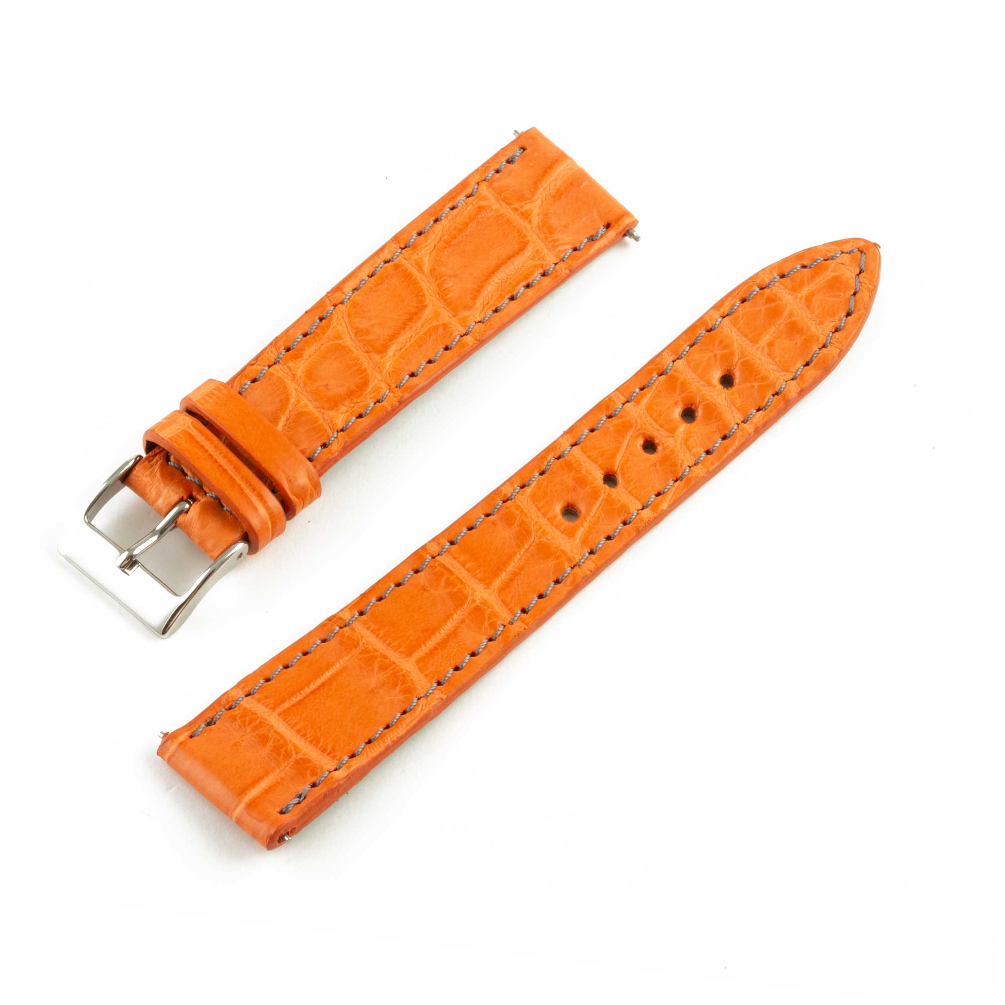 Alligator leather "Solo" watch band - 19mm width (0.75 inches) / Size M (n° 5)