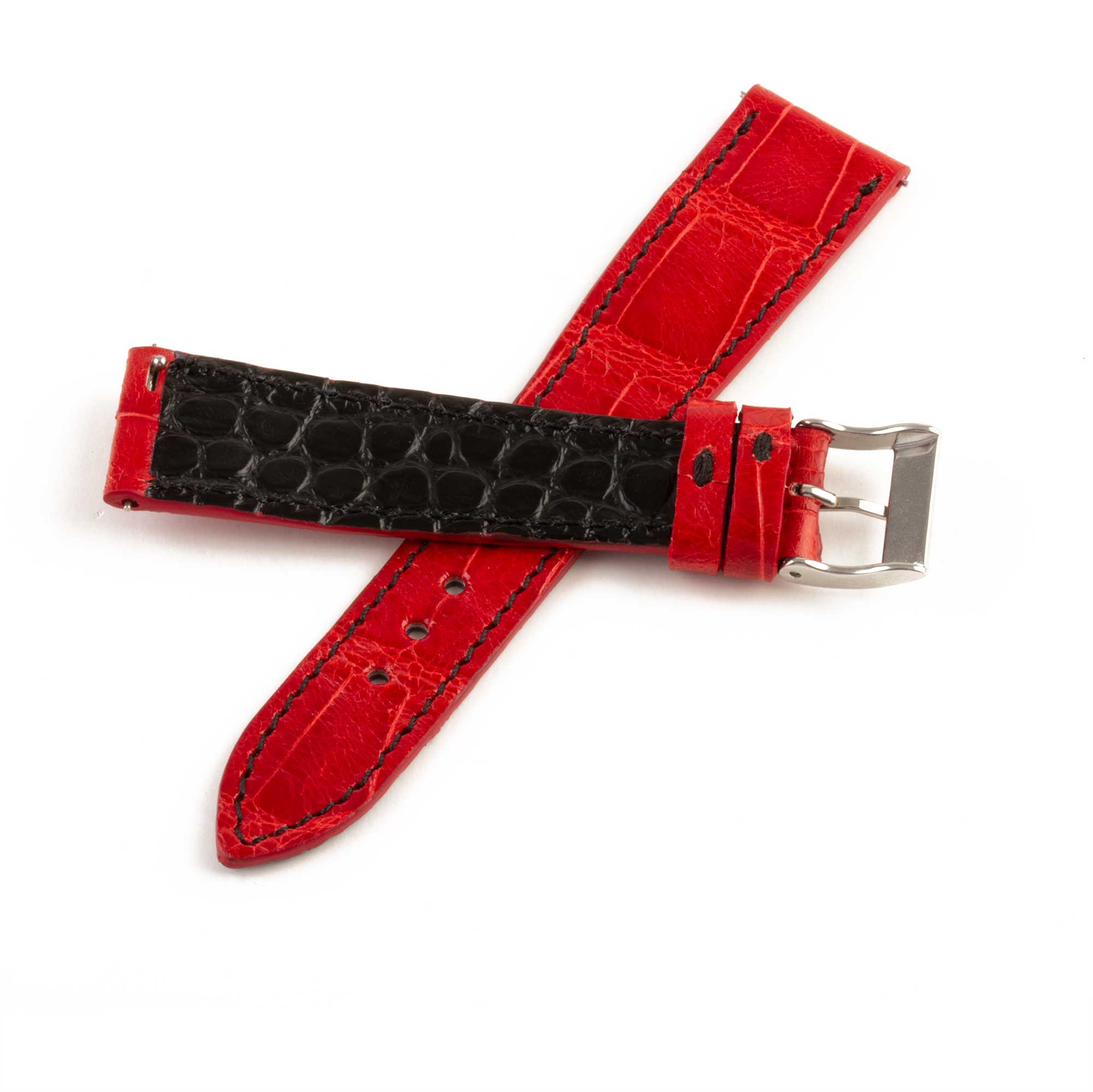 Alligator leather watch band - 20/16 mm width (0.79/0.63 inches) / Size M (n° 5)