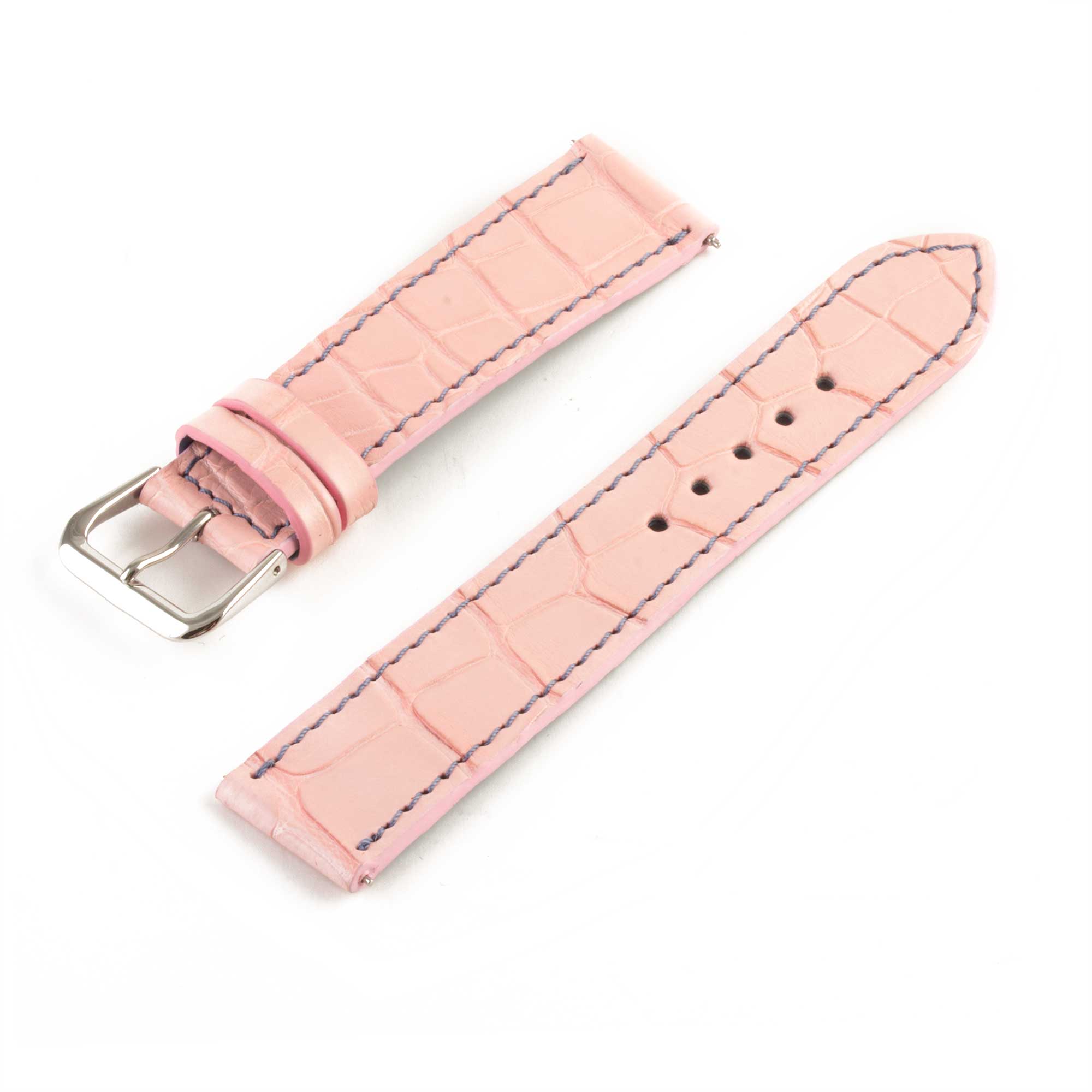 Alligator "Solo" leather watch band - 20mm width (0.79 inches) / Size M (n° 3)