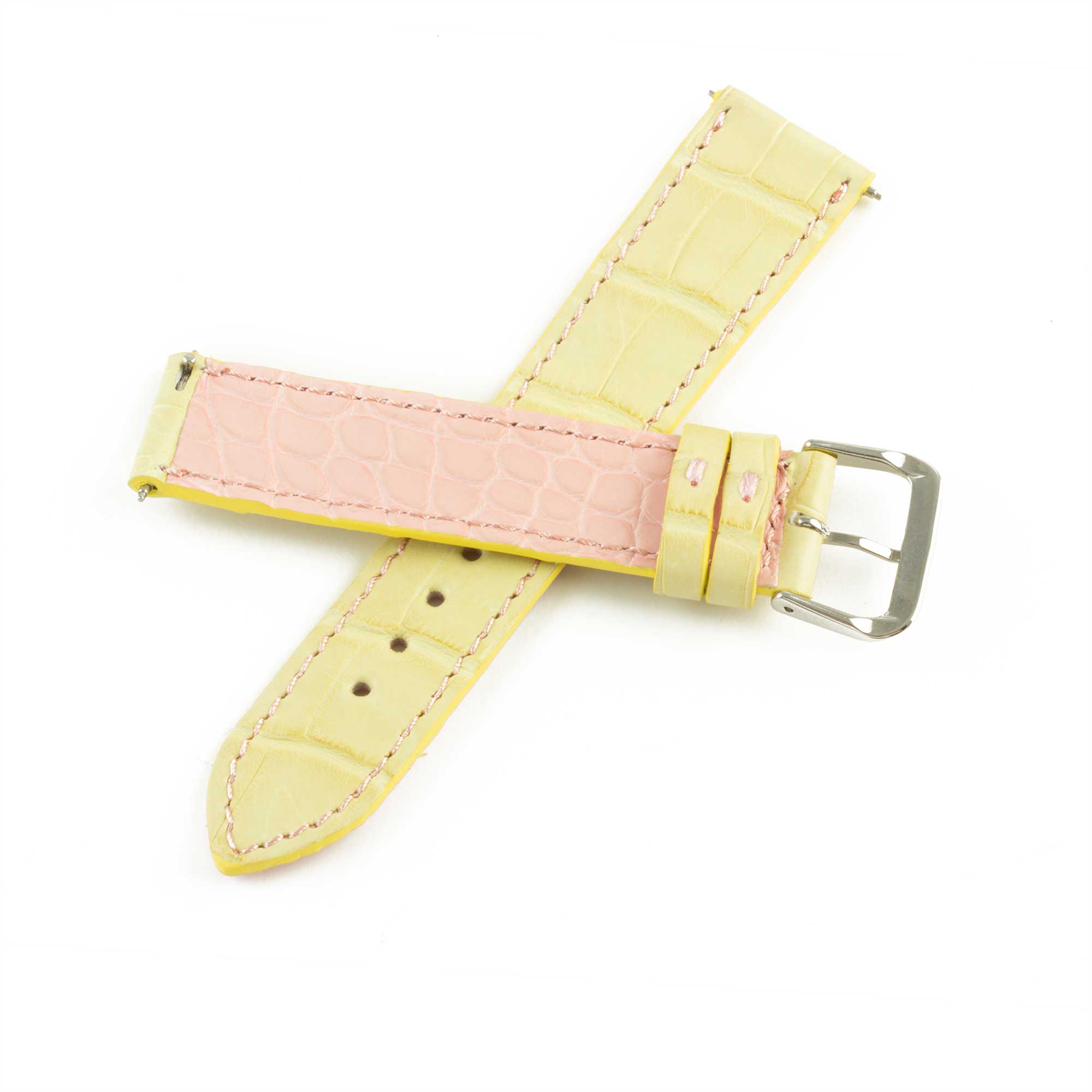 Alligator "Solo" leather watch band - 21mm width (0.83 inches) / Size M (n° 5)