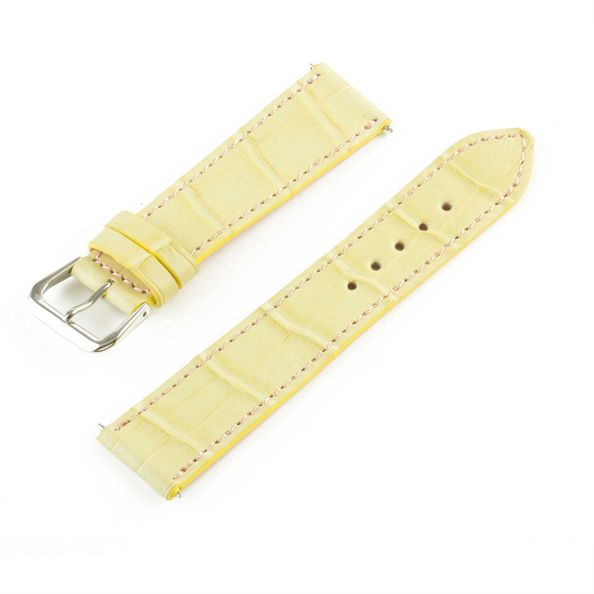 Alligator "Solo" leather watch band - 21mm width (0.83 inches) / Size M (n° 5)