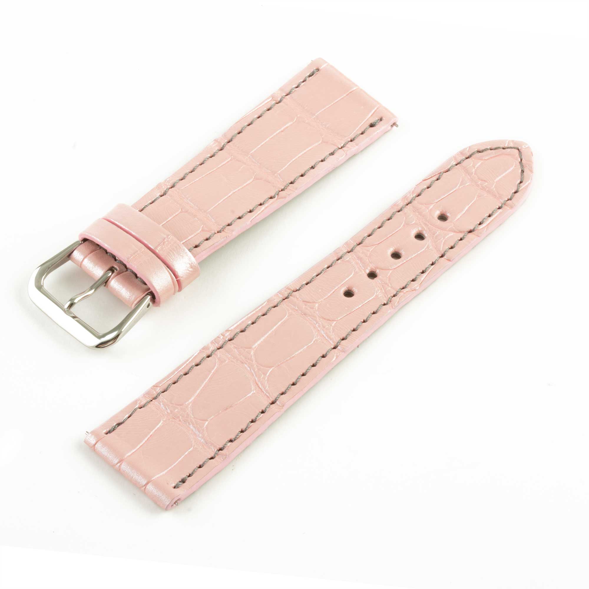 Alligator "Solo" leather watch band - 22mm width (0.87 inches) / Size M (n° 10)