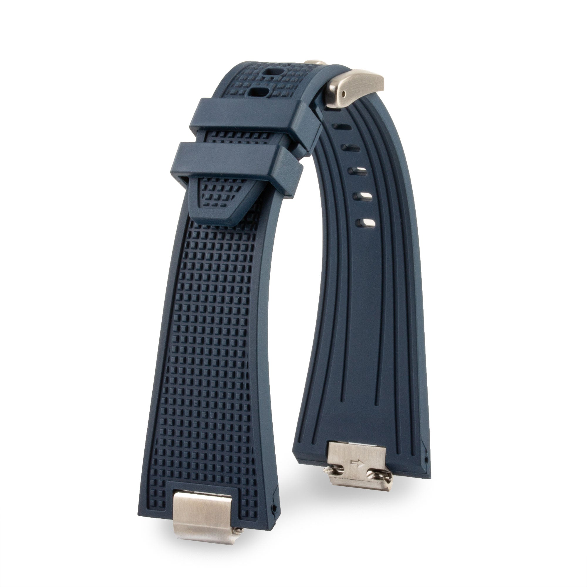 Tissot PRX - Integrated rubber watch band - Guilloché rubber (black, blue, green...)