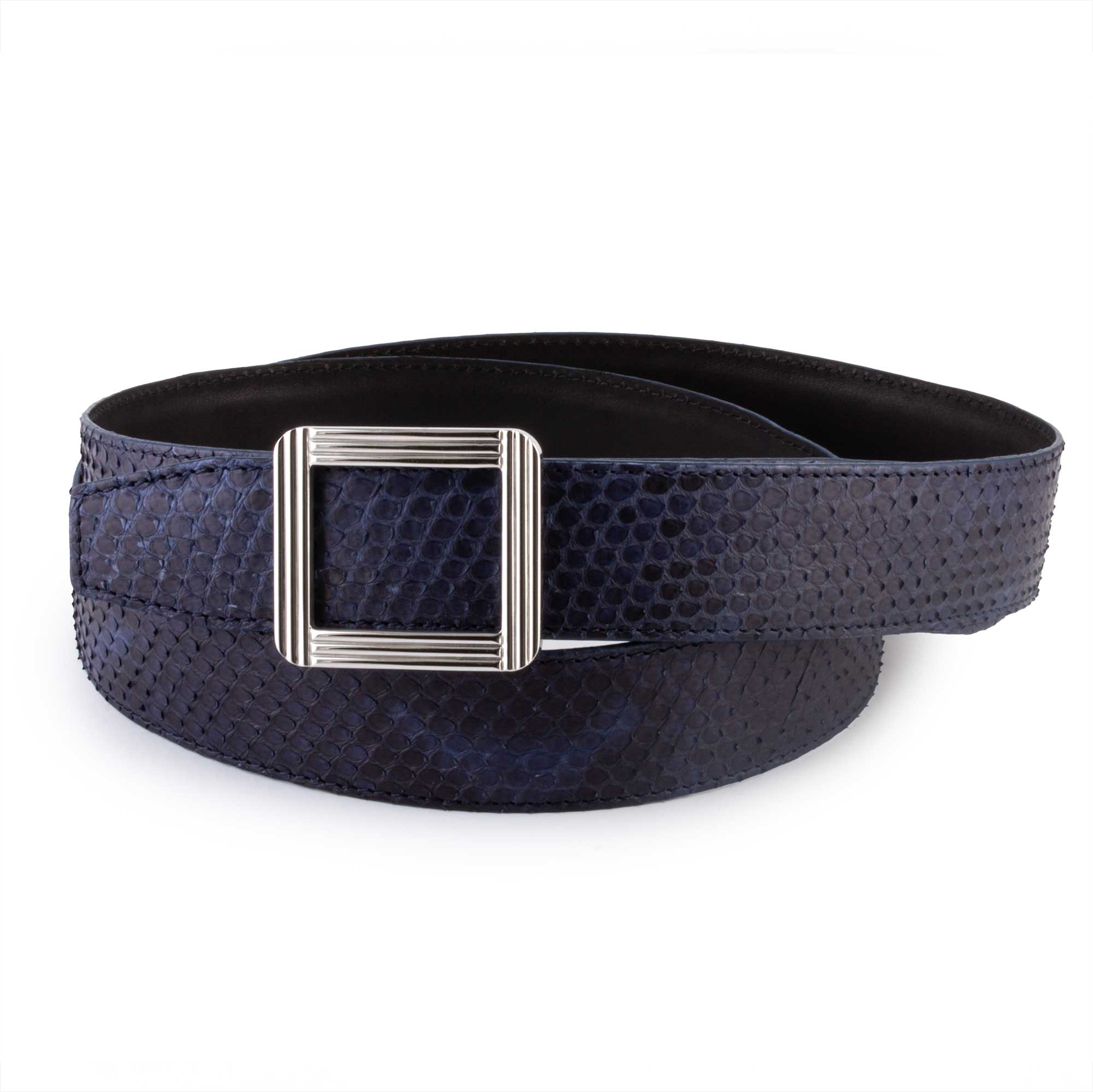 ABP leather belt + steel buckle - Matt python