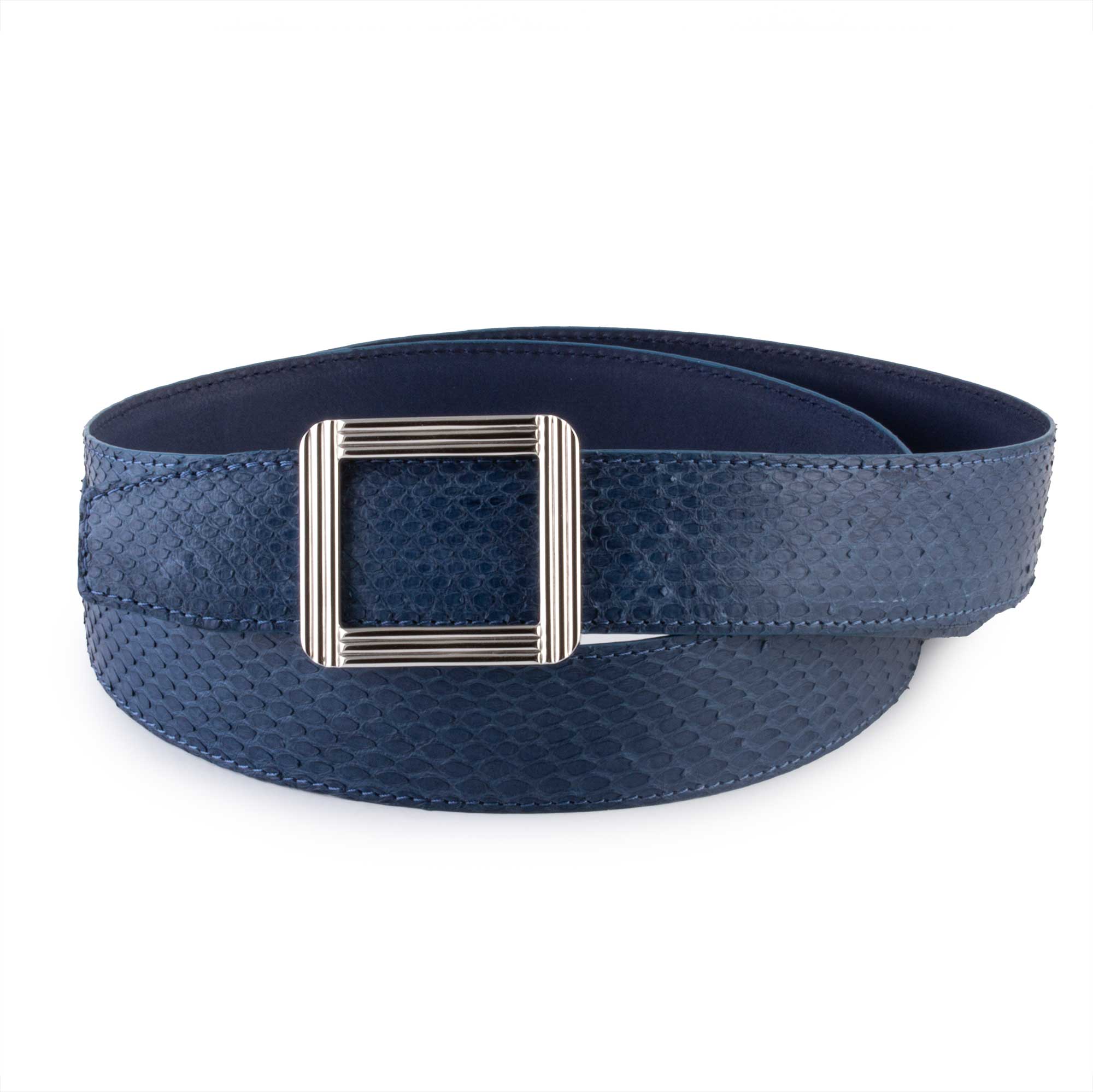 ABP leather belt + steel buckle - Matt python