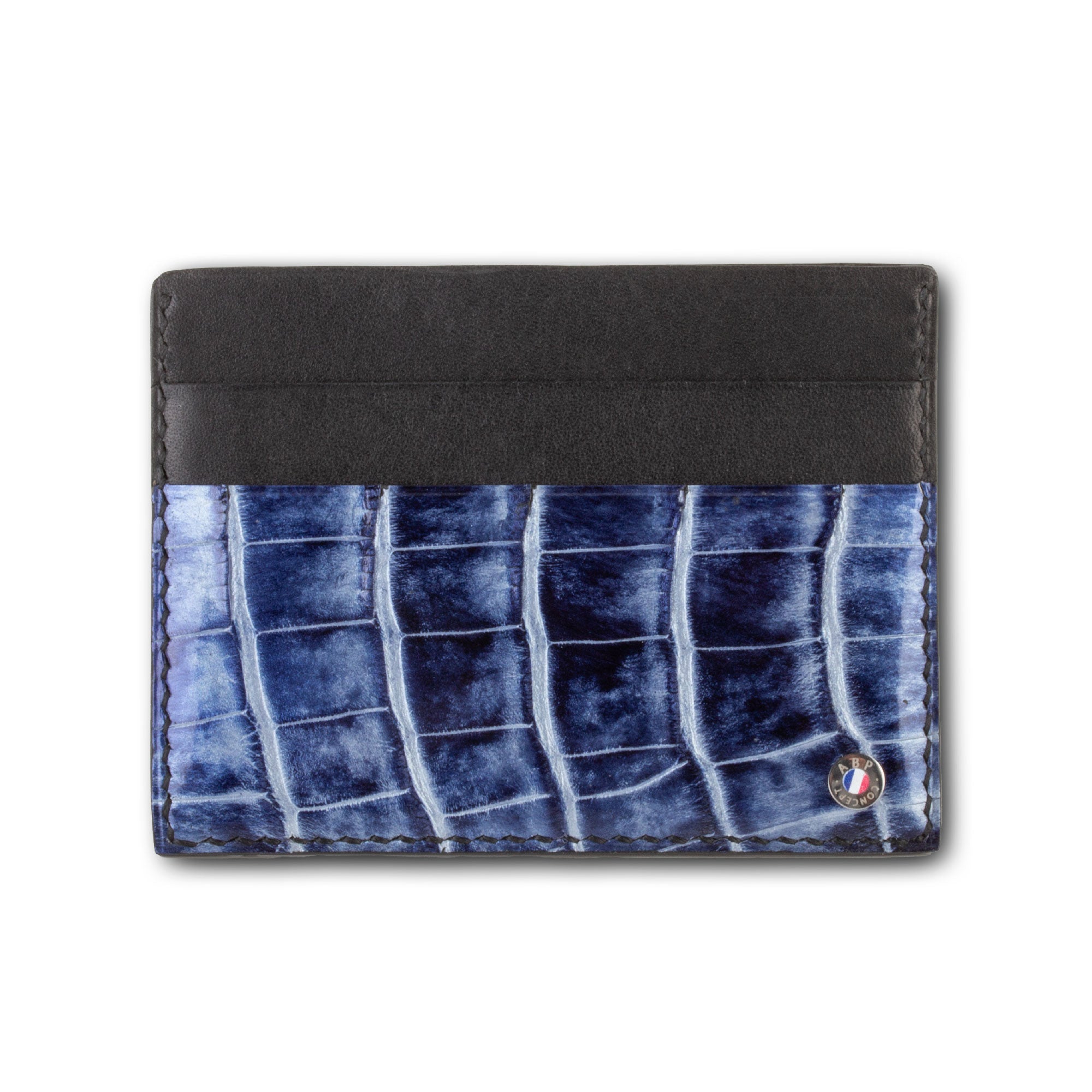 Clearance Sale - Credit card holder - "Banquise" alligator