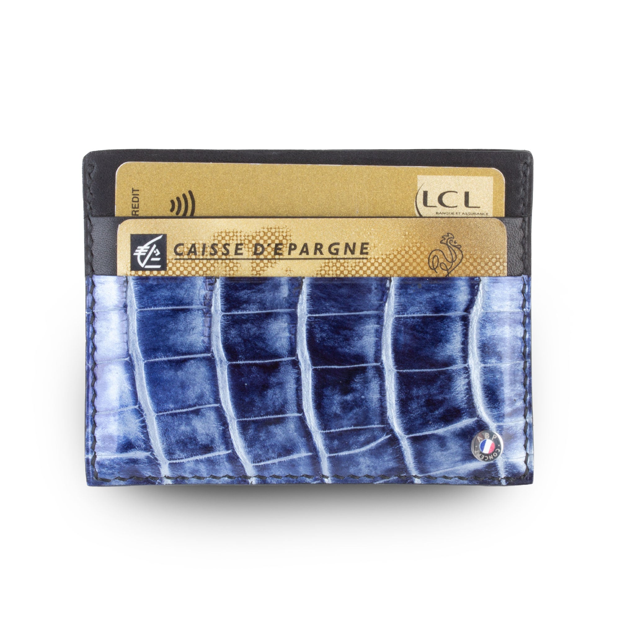 Clearance Sale - Credit card holder - "Banquise" alligator