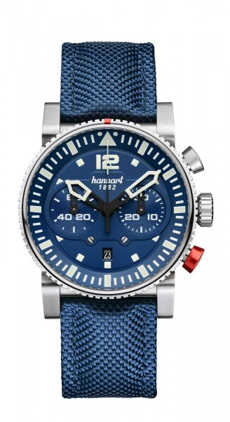 Hanhart 1882 Watch - Primus Pilot Blue Steel