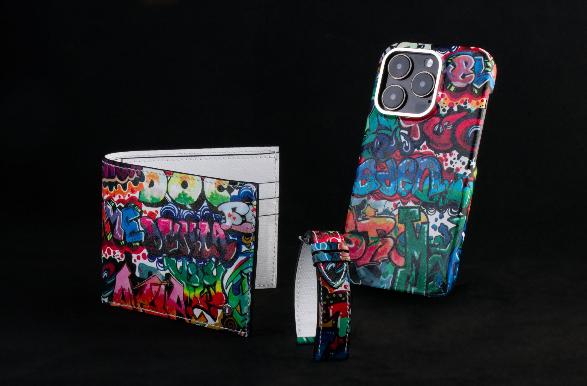 Street Art Leather iPhone case - iPhone 14 ( Pro / Max ) - Calf
