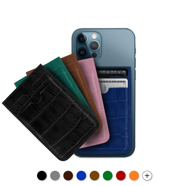 Cardholder Case for iPhone 13 Pro in Genuine Alligator
