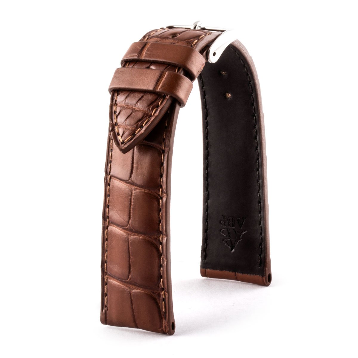 Classic watchband Genuine alligator leather strap (black, brown