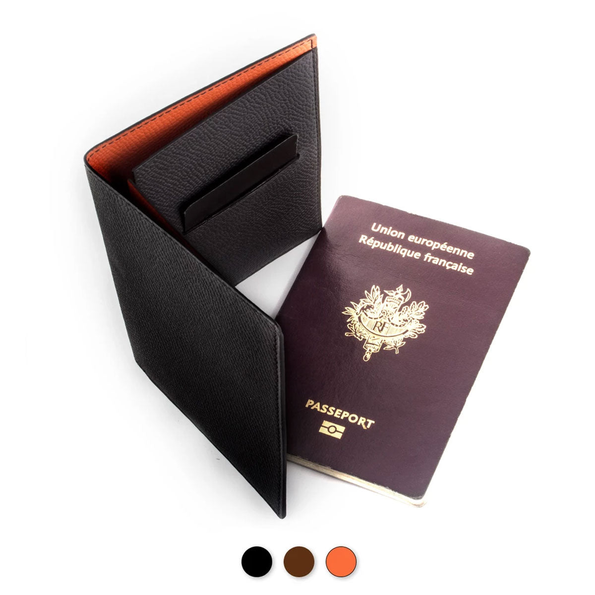 PATEK PHILIPPE Card Case Long Wallet Passport Holder Dark Brown with Box