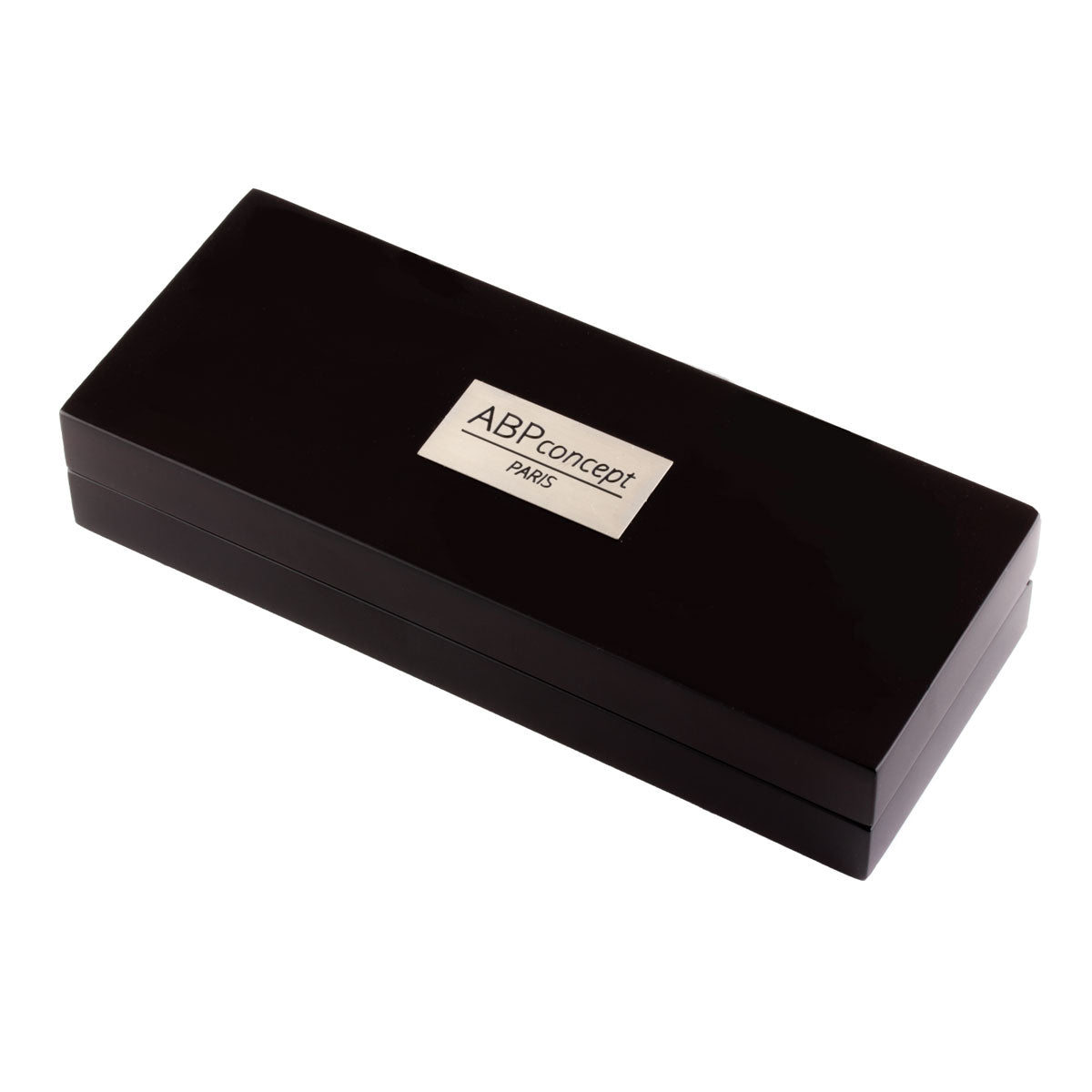 LUCRIN Geneva Luxury Pen Case - Black - Crocodile Style Calfskin