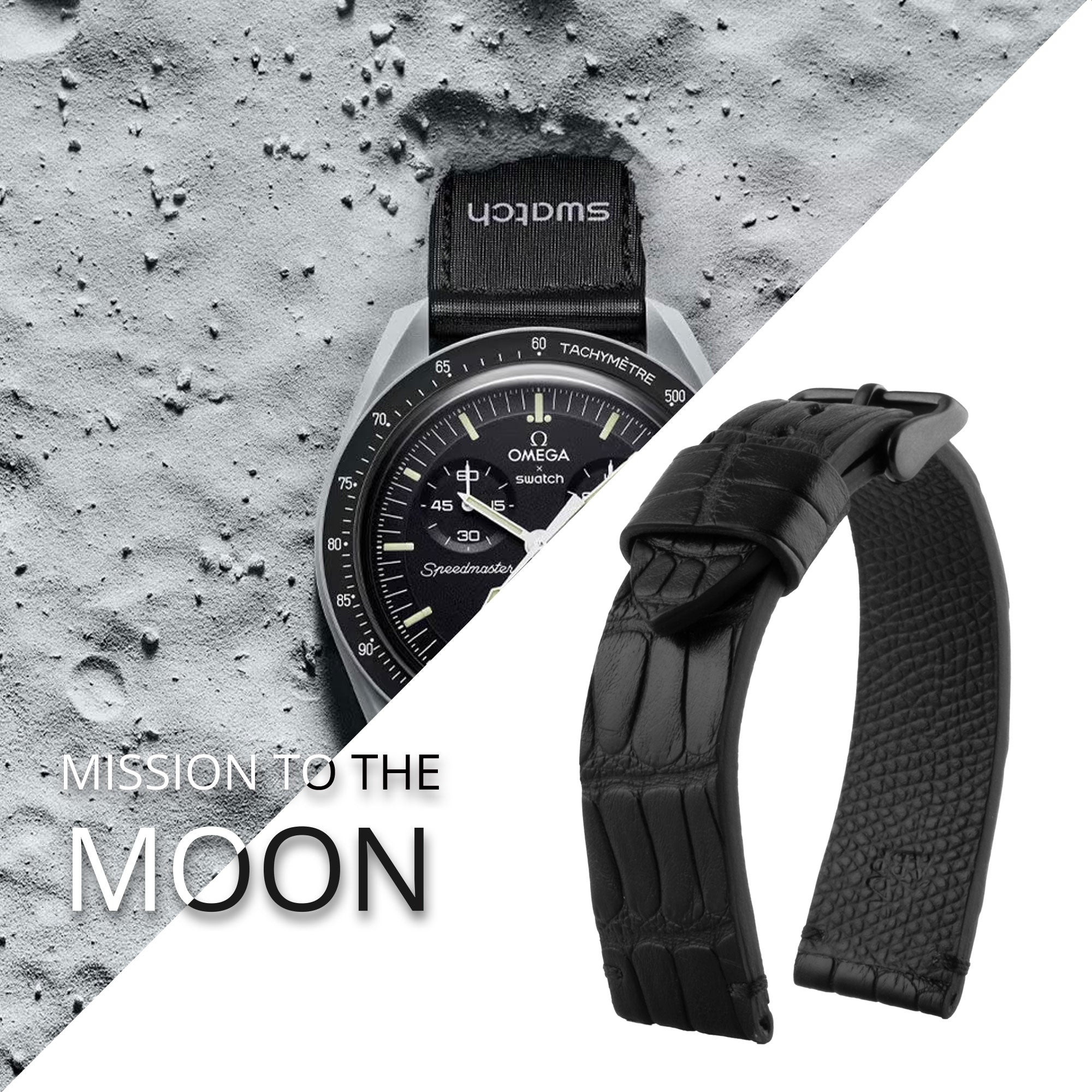 Omega MoonSwatch - Bracelet de montre cuir Mission to