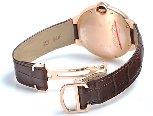 Lizard leather strap for Cartier Tank - Double folded buckle type