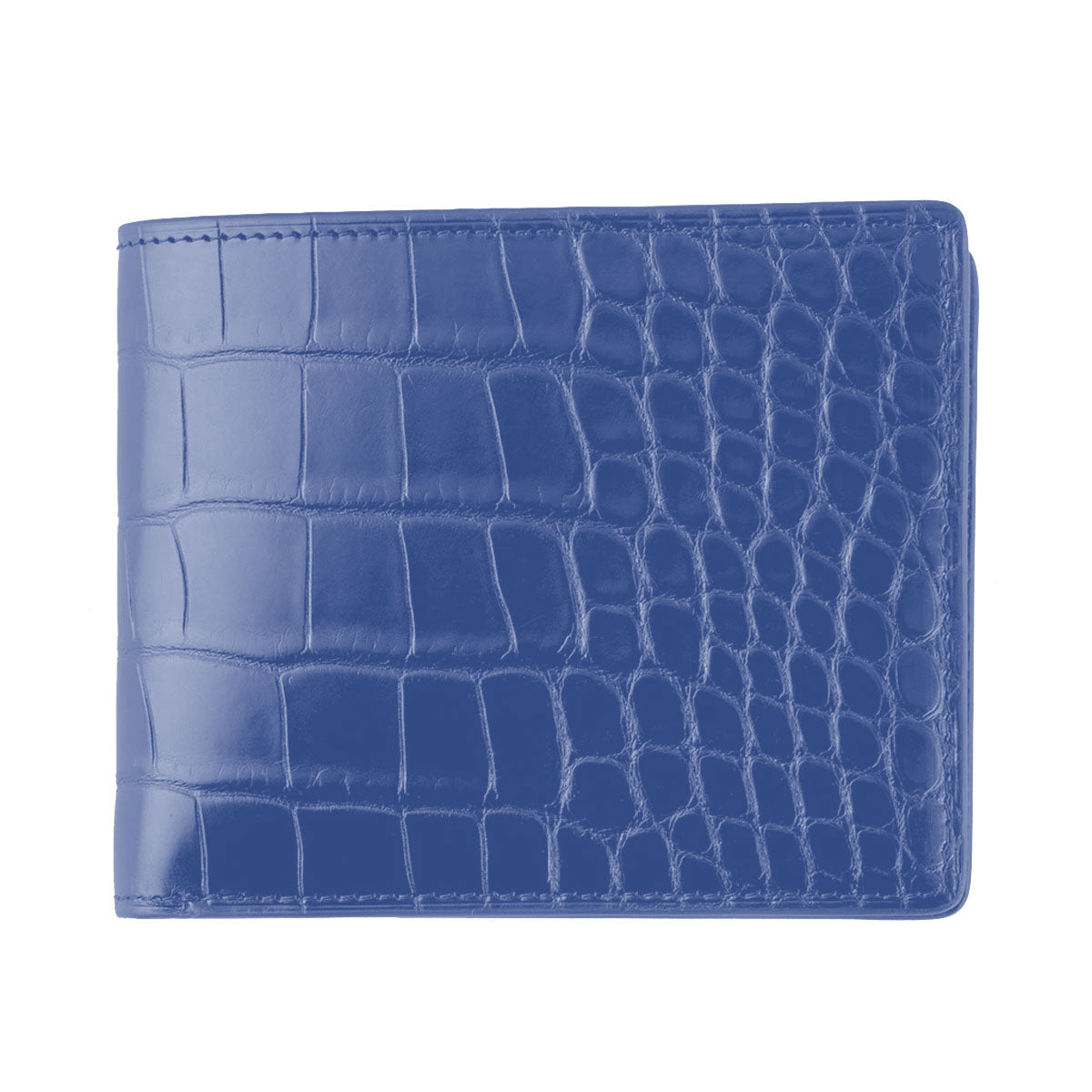 Royal blue ostrich wallet - Luxury leathergoods