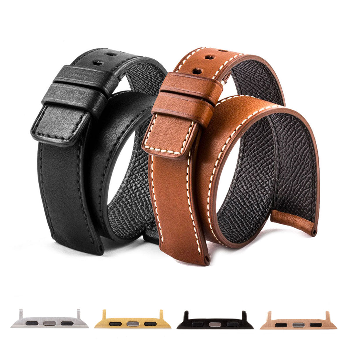 Bracelet en cuir Apple Watch minimal (Selle Tan) – Craft & Glory