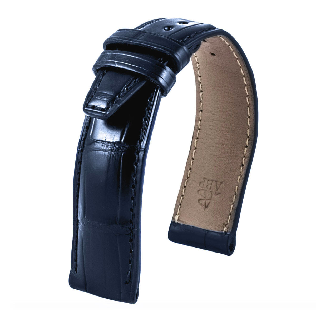 Blue Crocodile Leather Watch Strap, Order Here