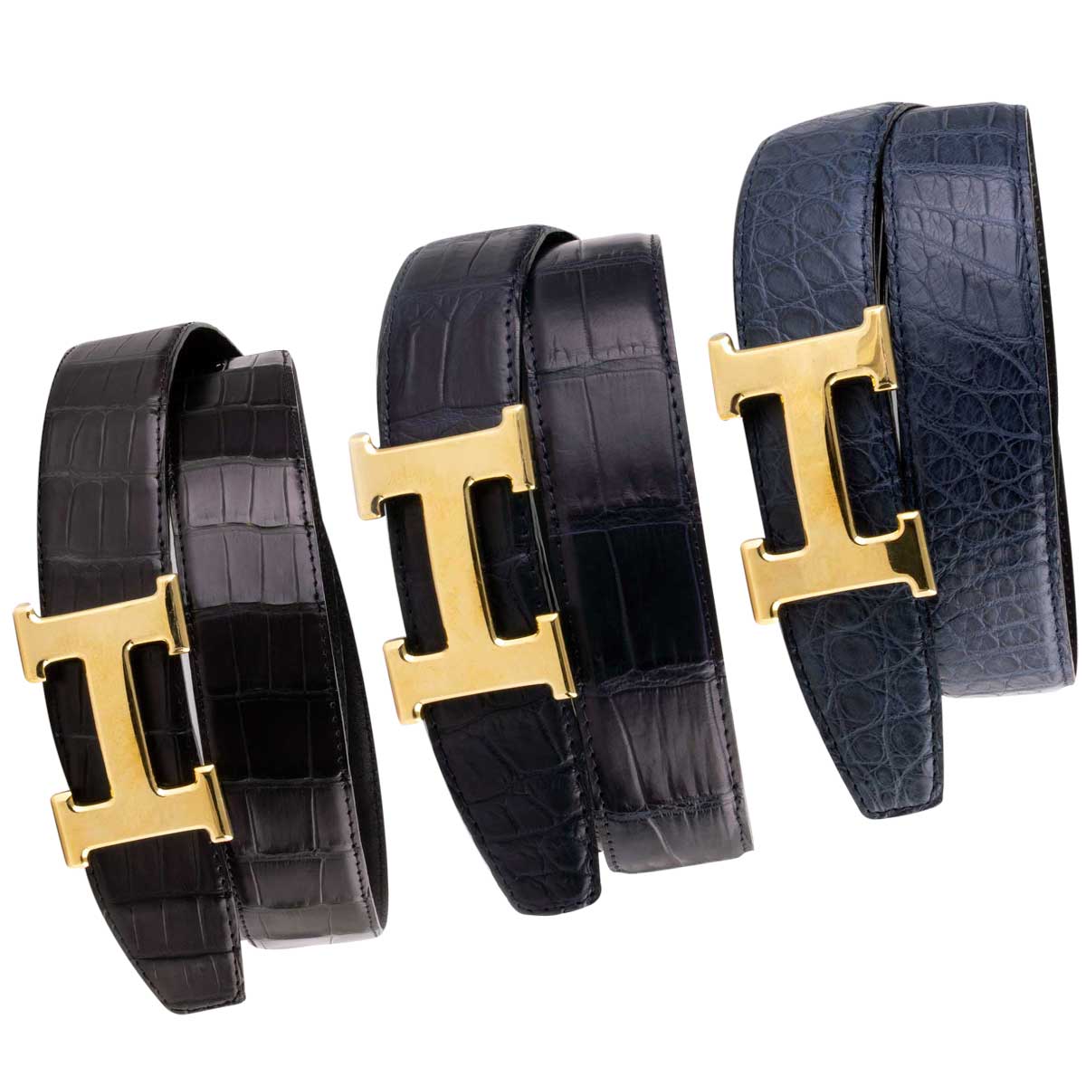 Hermes Style  Classic Alligator Leather Belt (SPECIAL ORDER