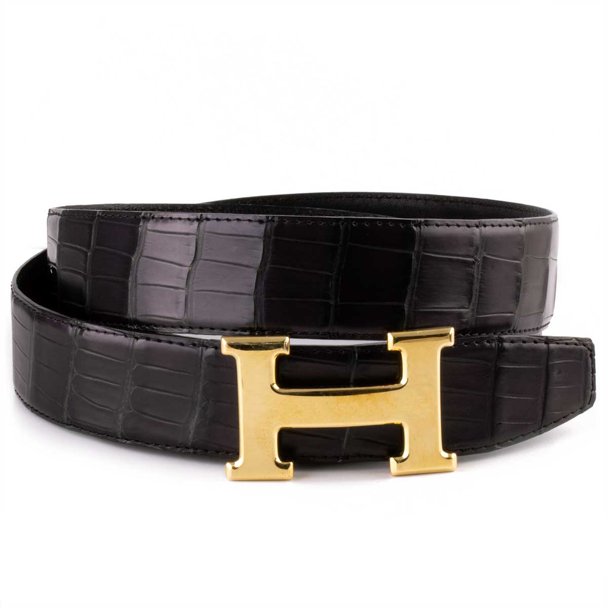 Hermes Style | Classic Alligator Leather Belt (SPECIAL ORDER)