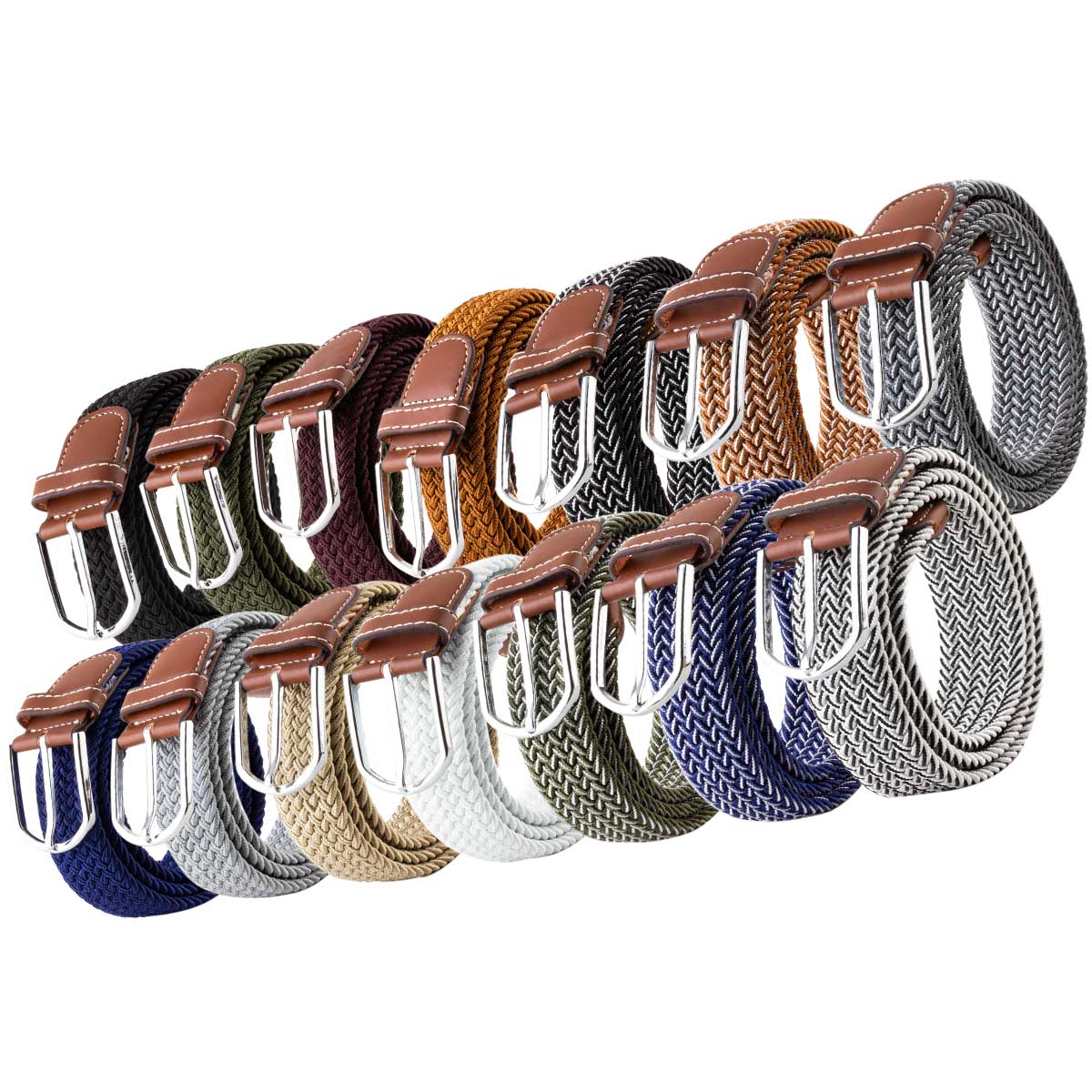 Braided belt - Nylon / fabric (plain color or bicolor) – ABP Concept