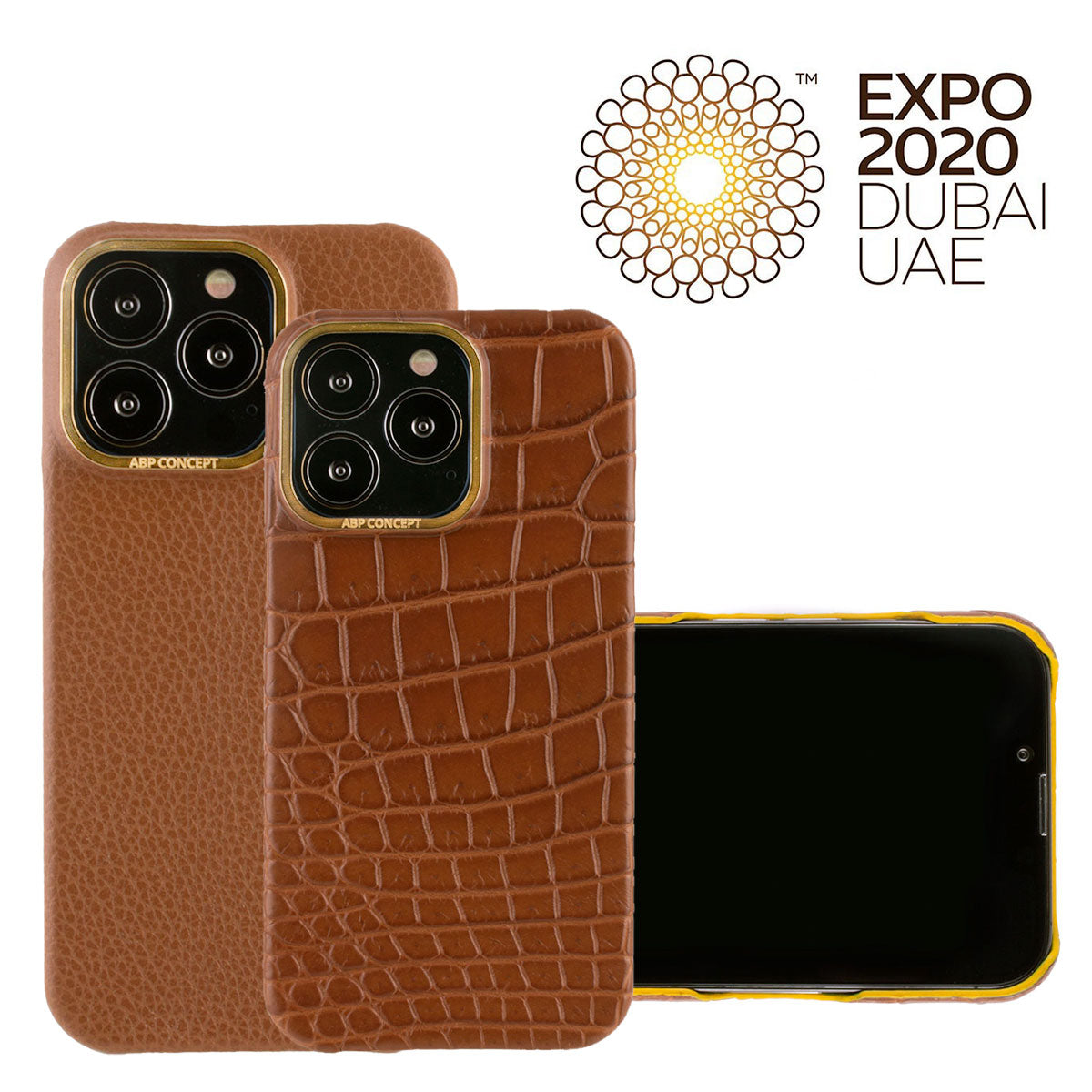 Hommage à l'Expo 2020 Dubai - Coque cuir pour iPhone 13 et 12