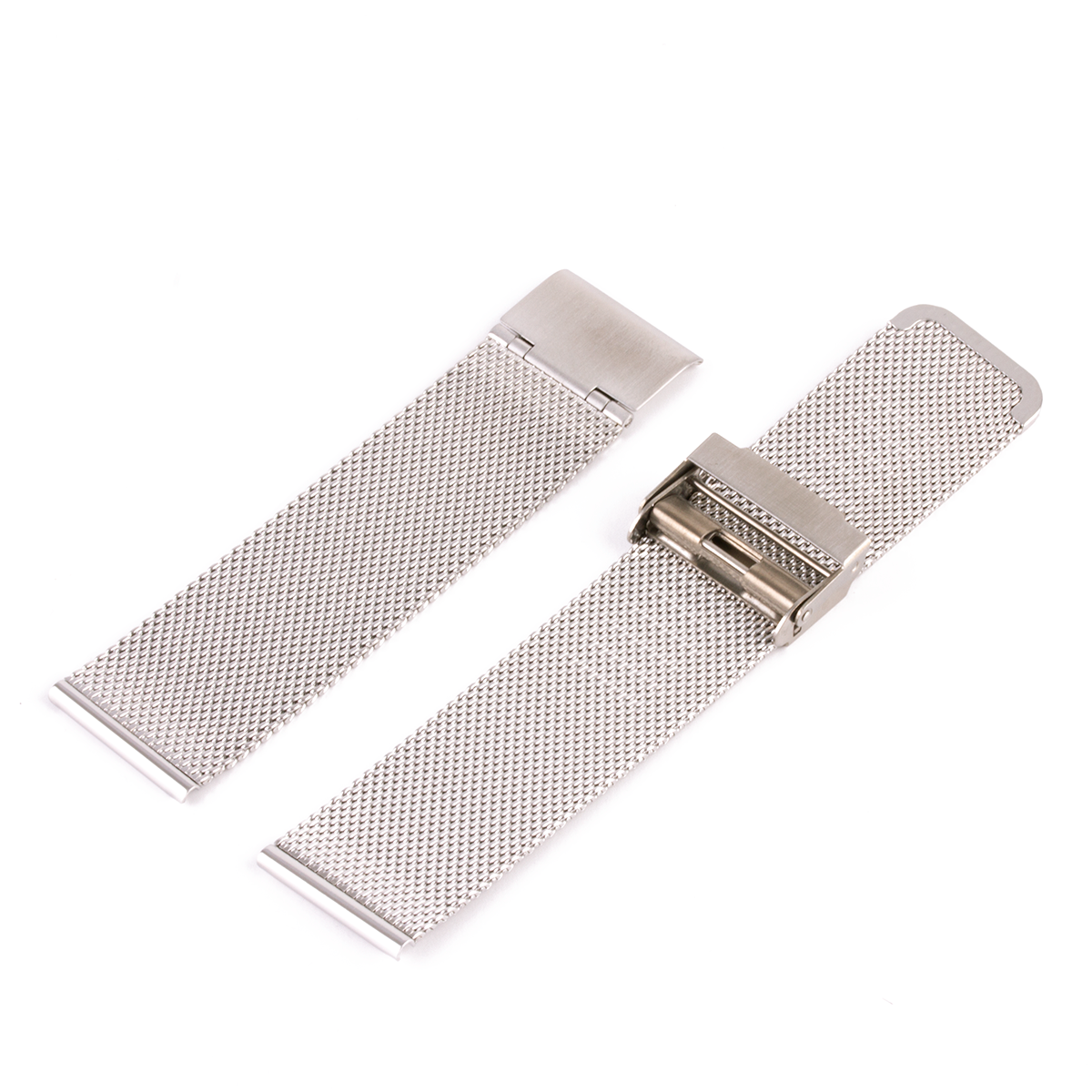 Maille milanaise - Bracelet montre métal - Acier, plaqué-or, PVD noir