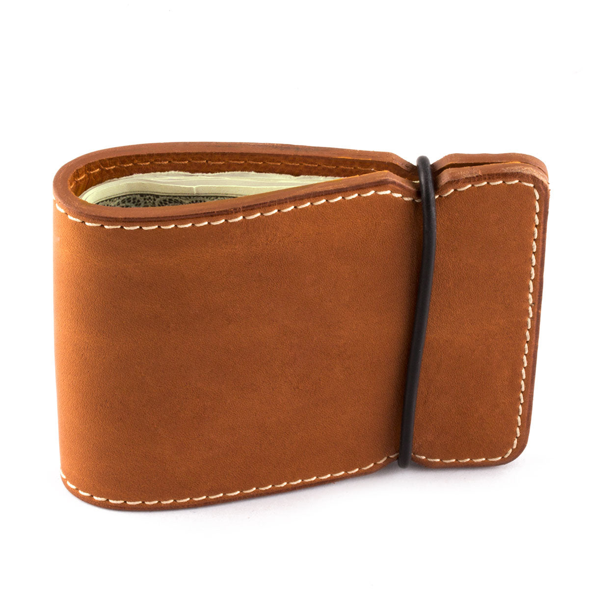 Men's Designer Brown Leather Bifold Wallet in French Calf and