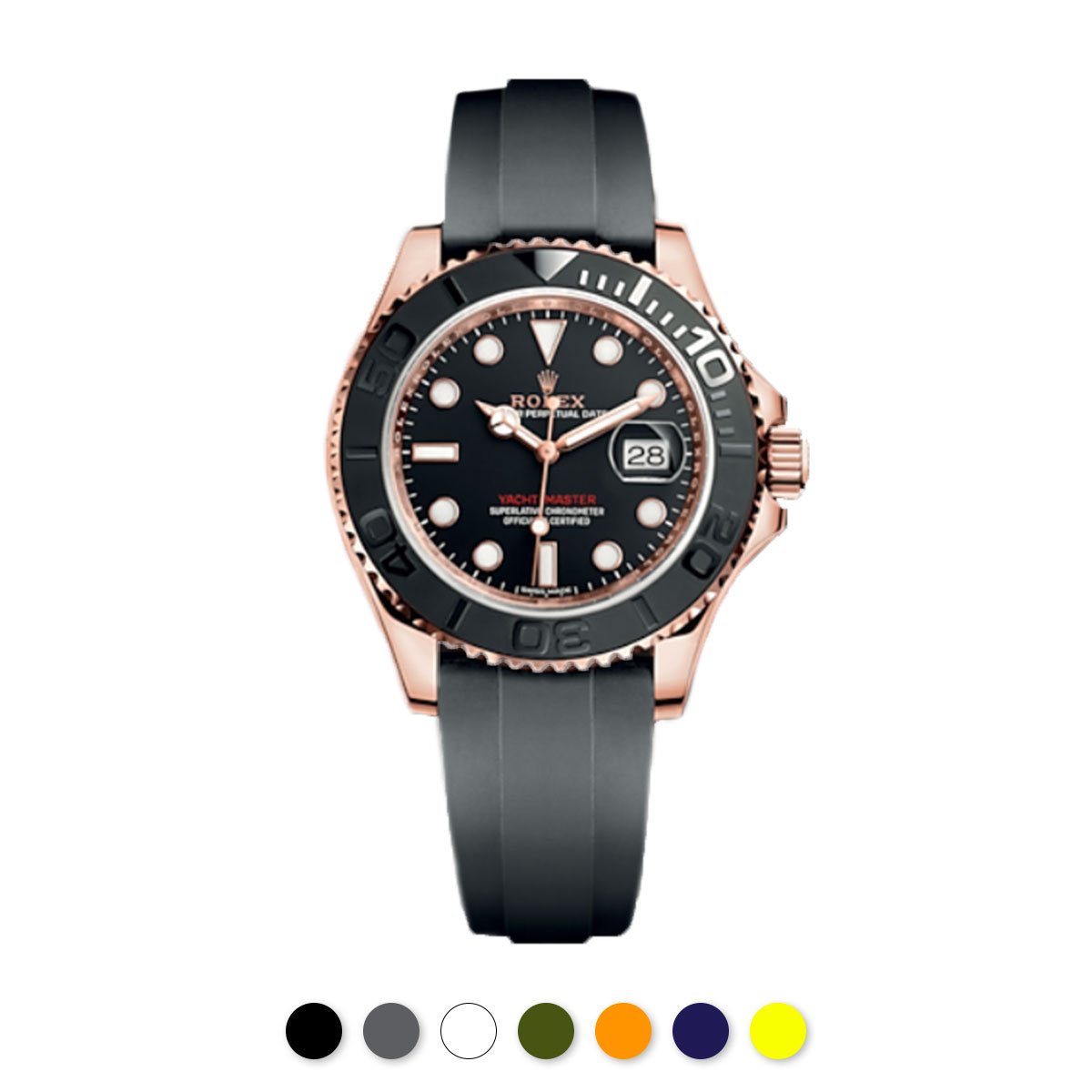 Rubber B strap on Rolex Yacht-Master - nice summer color if summer